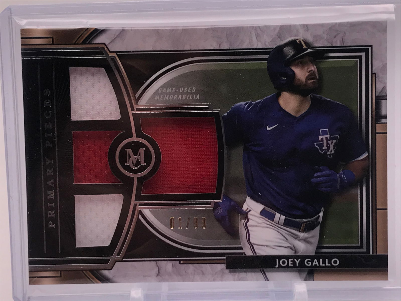 2021 TOPPS PRIMARY PIECES JOEY GALLO PATCH 1/99 (1 of 2)