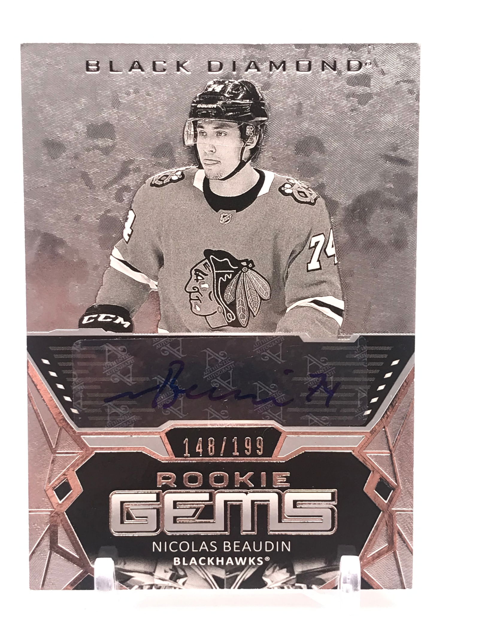 2020-21 UPPER DECK BLACK DIAMOND ROOKIE GEMS AUTO NICOLAS BEAUDIN (1 of 2)