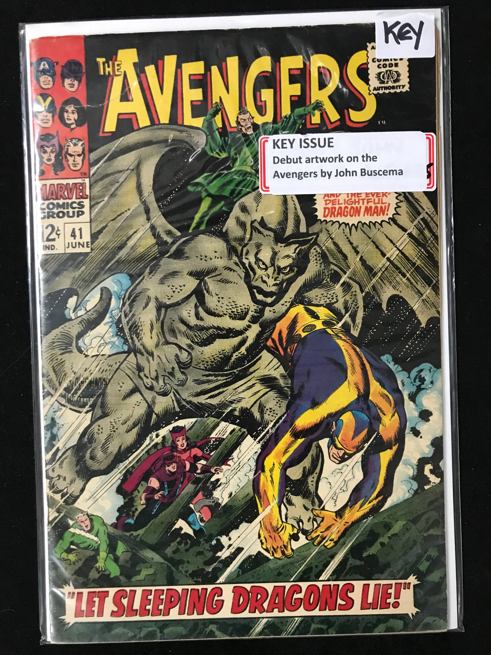 MARVEL COMICS NO.41 THE AVENGERS ((DEBUT JOHN BUSCEMA ART ON THE AVENGERS): Prices are in Canadian dollars