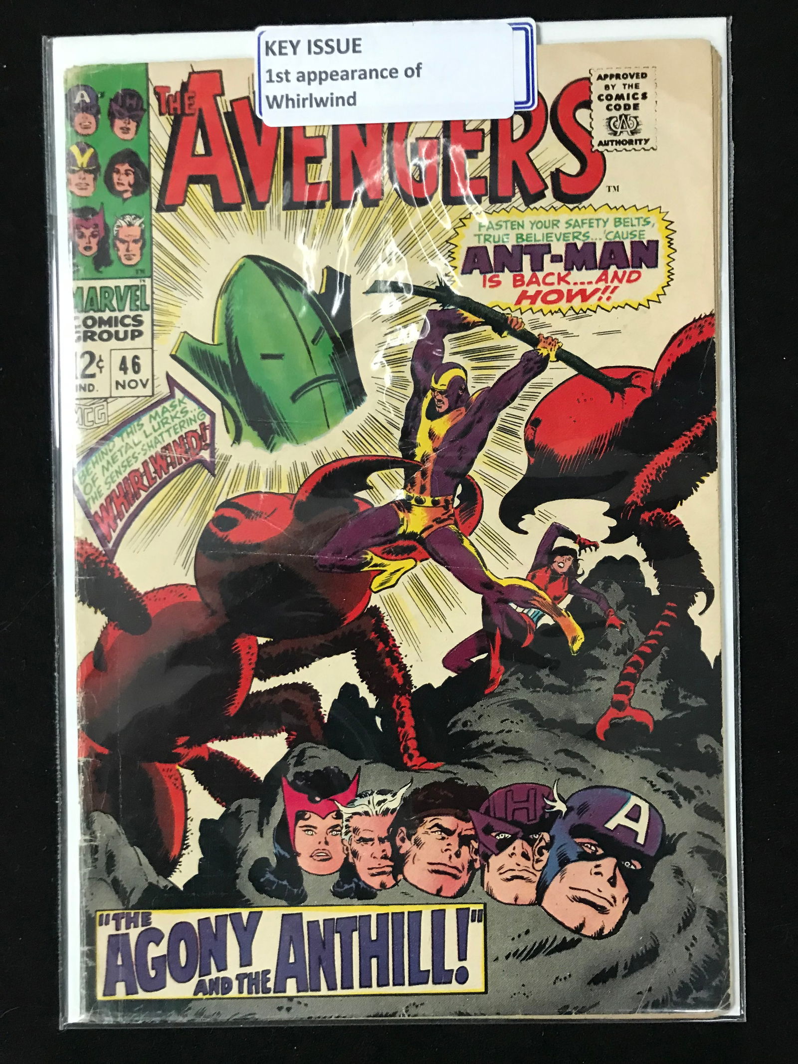 MARVEL COMICS NO.46 THE AVENGERS (1ST APP WHIRLWIND) (1 of 1)