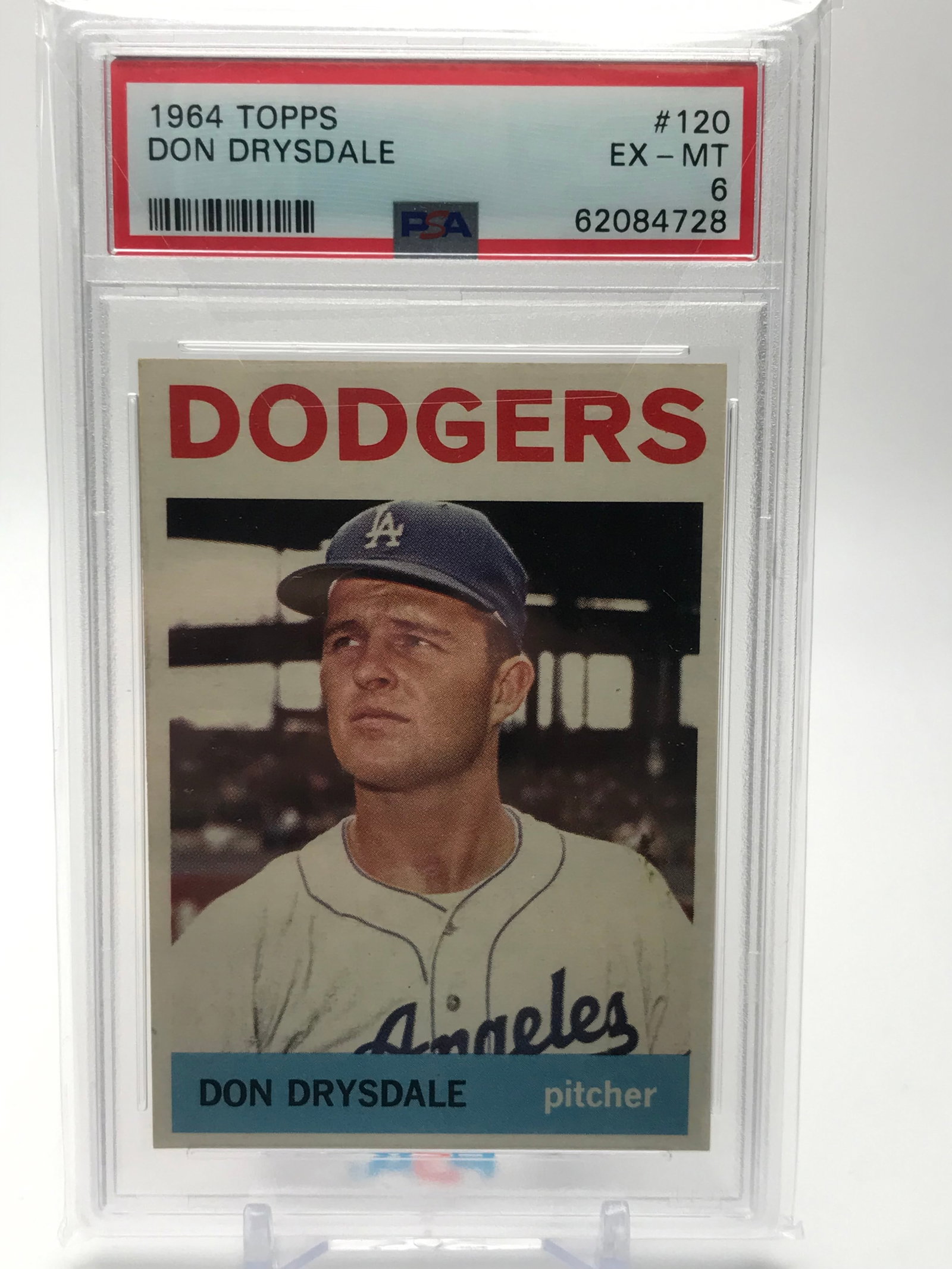 1964 TOPPS DON DRYSDALE (PSA 6): Prices are in Canadian dollars