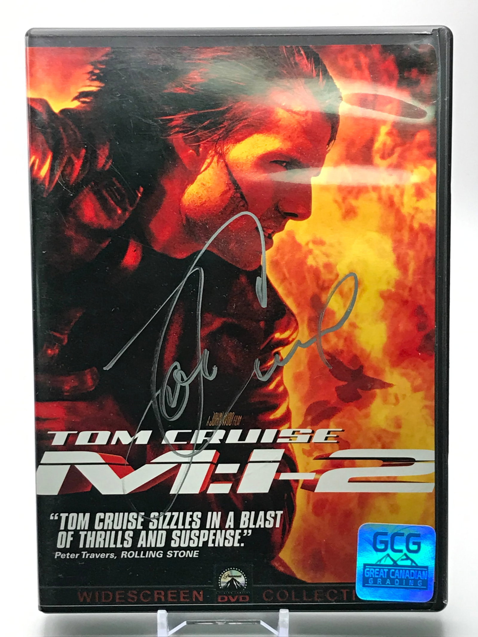TOM CRUISE SIGNED MISSION IMPOSSIBLE DVD (GCG HOLO): Prices are in Canadian dollars