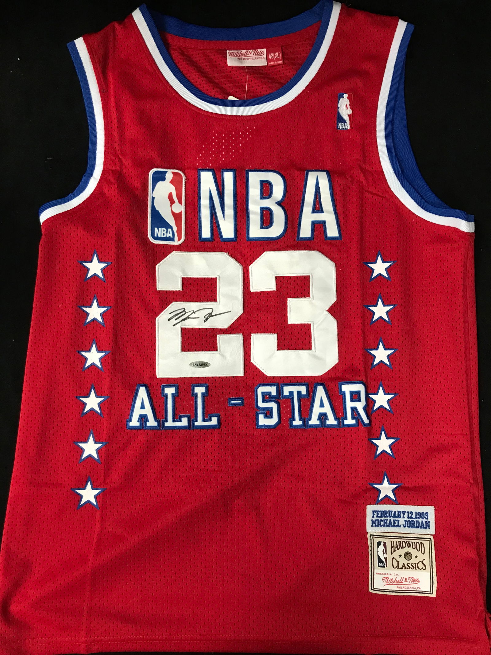 MICHAEL JORDAN SIGNED 1989 NBA ALL STAR GAME JERSEY MITCHELL AND NESS (UPPER DECK COA) (1 of 5)
