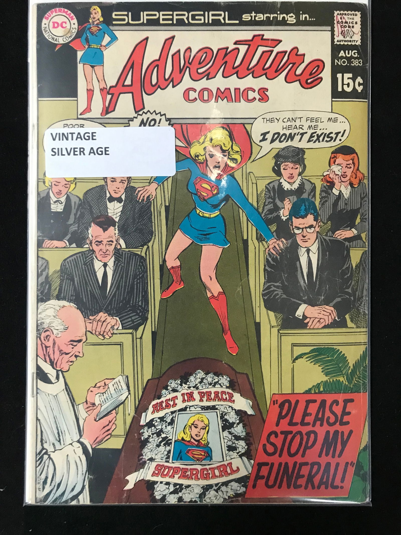 DC COMICS NO.383  SUPERGIRL STARRING IN ADVENTURE COMICS (VINTAGE SILVER AGE) (1 of 1)