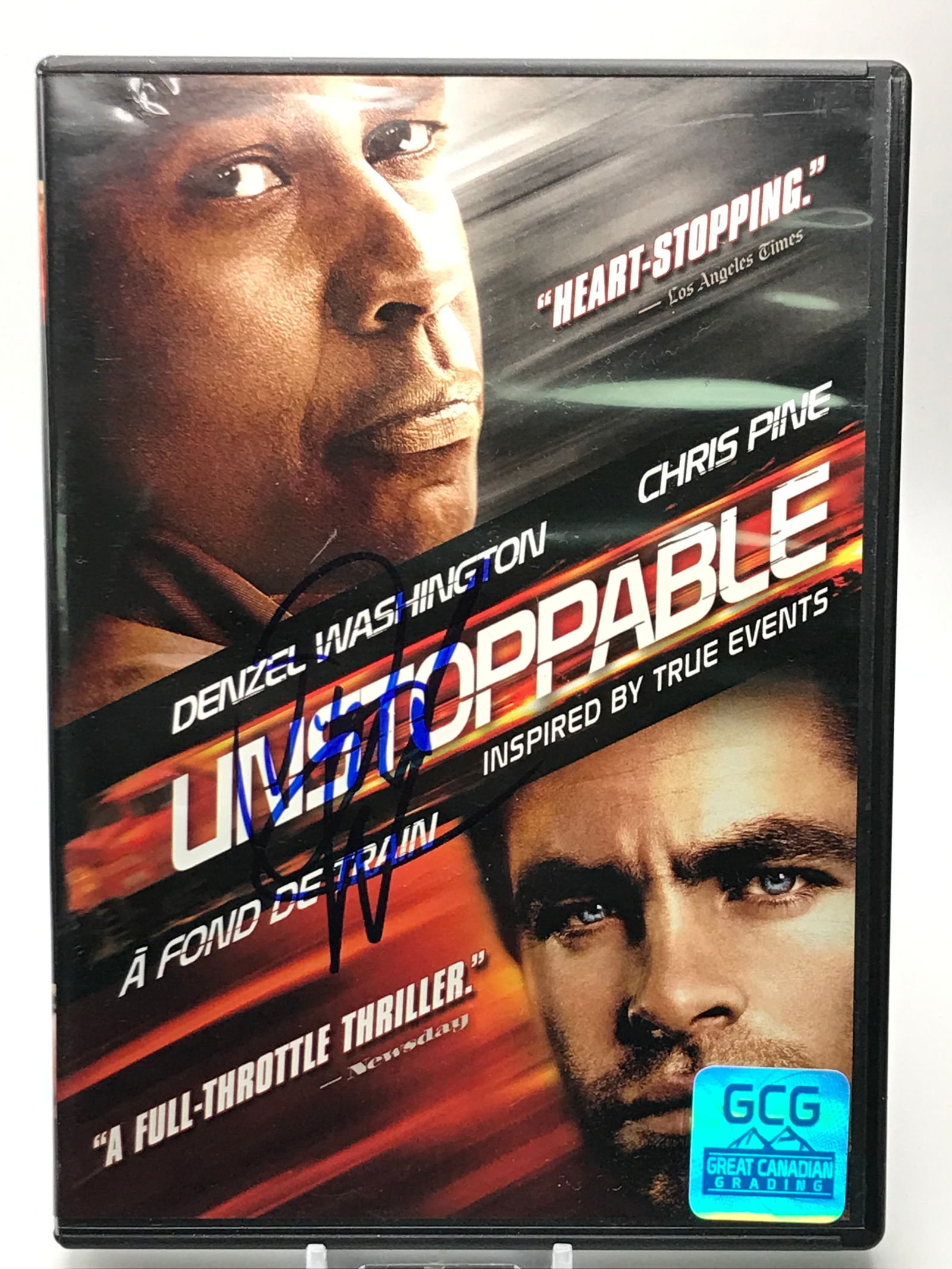 DENZEL WASHINGTON SIGNED 'UNSTOPPABLE' DVD CASE W/DVD GCG COA (1 of 1)