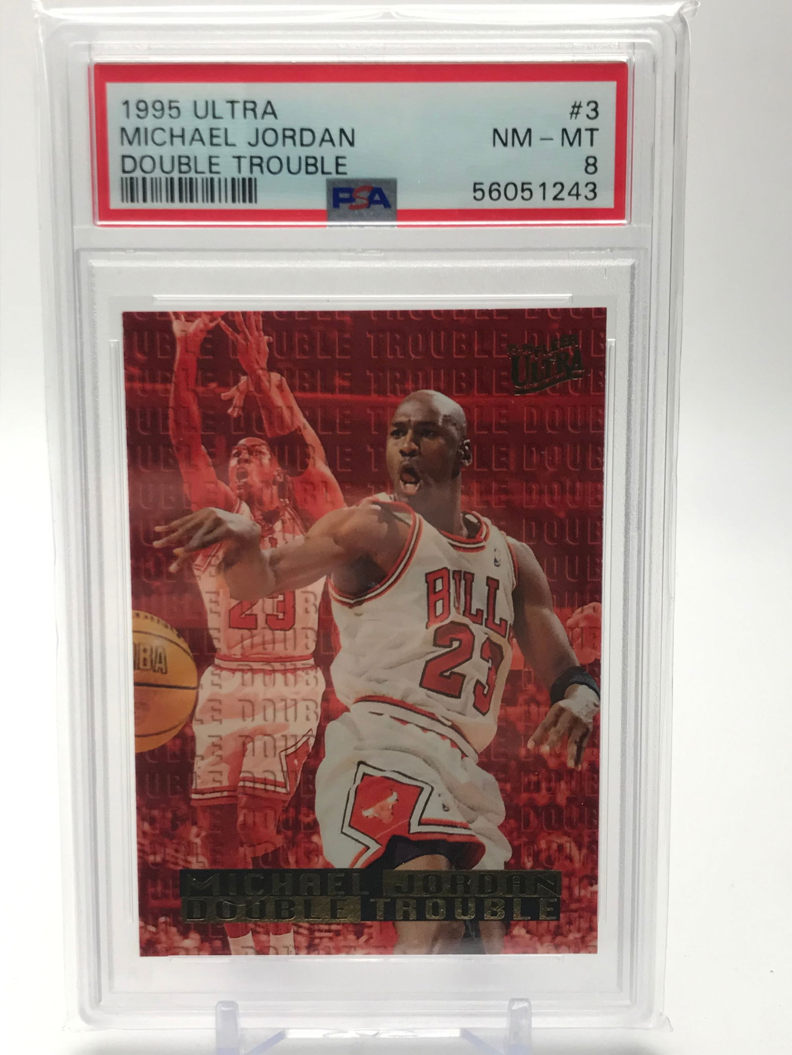 1995 ULTRA NO.3 MICHAEL JORDAN DOUBLE TROUBLE PSA GRADED 8 (1 of 2)