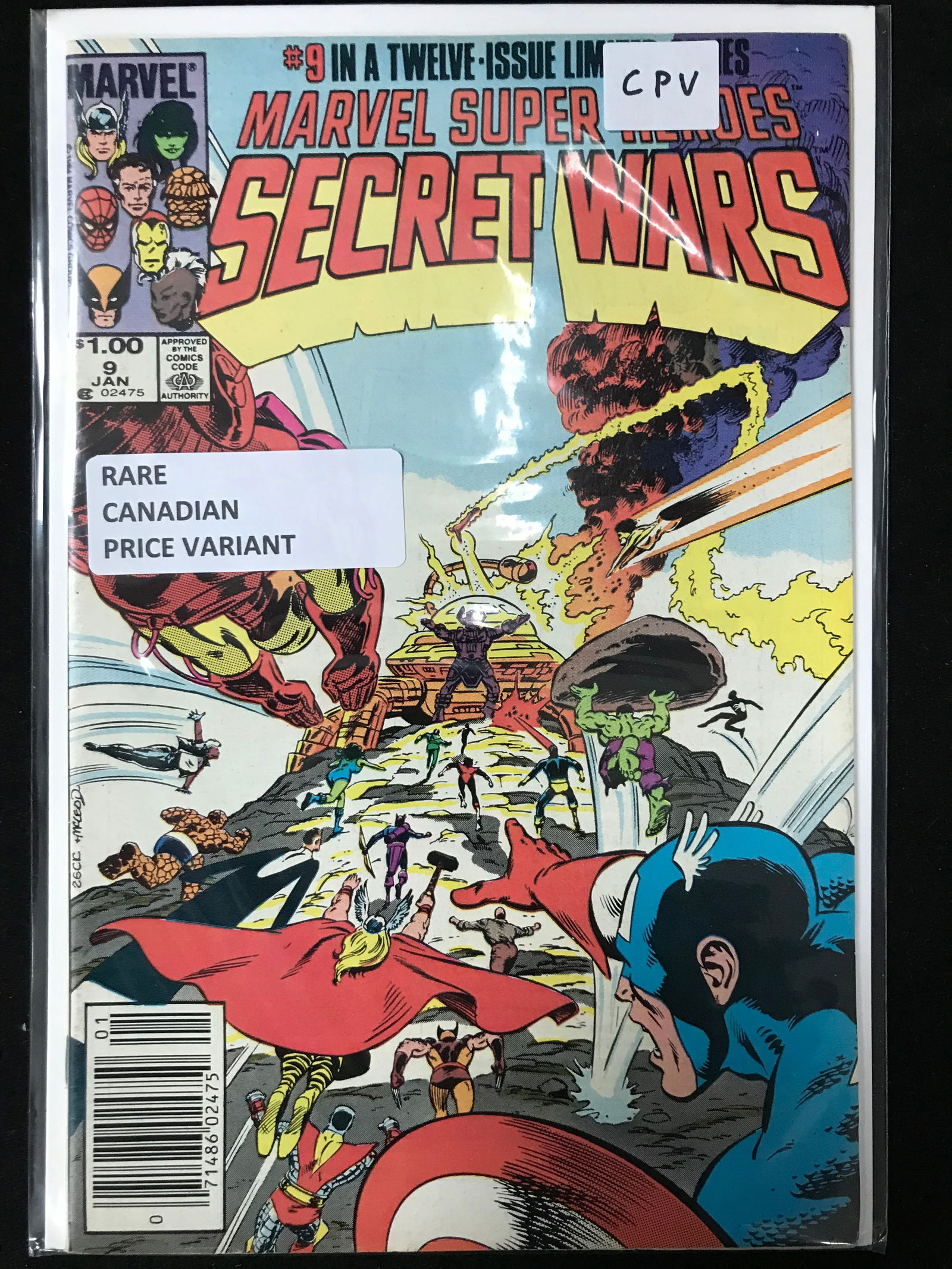 MARVEL COMICS NO.9 SECRET WARS (CANADIAN PRICE VARIANT) (1 of 1)