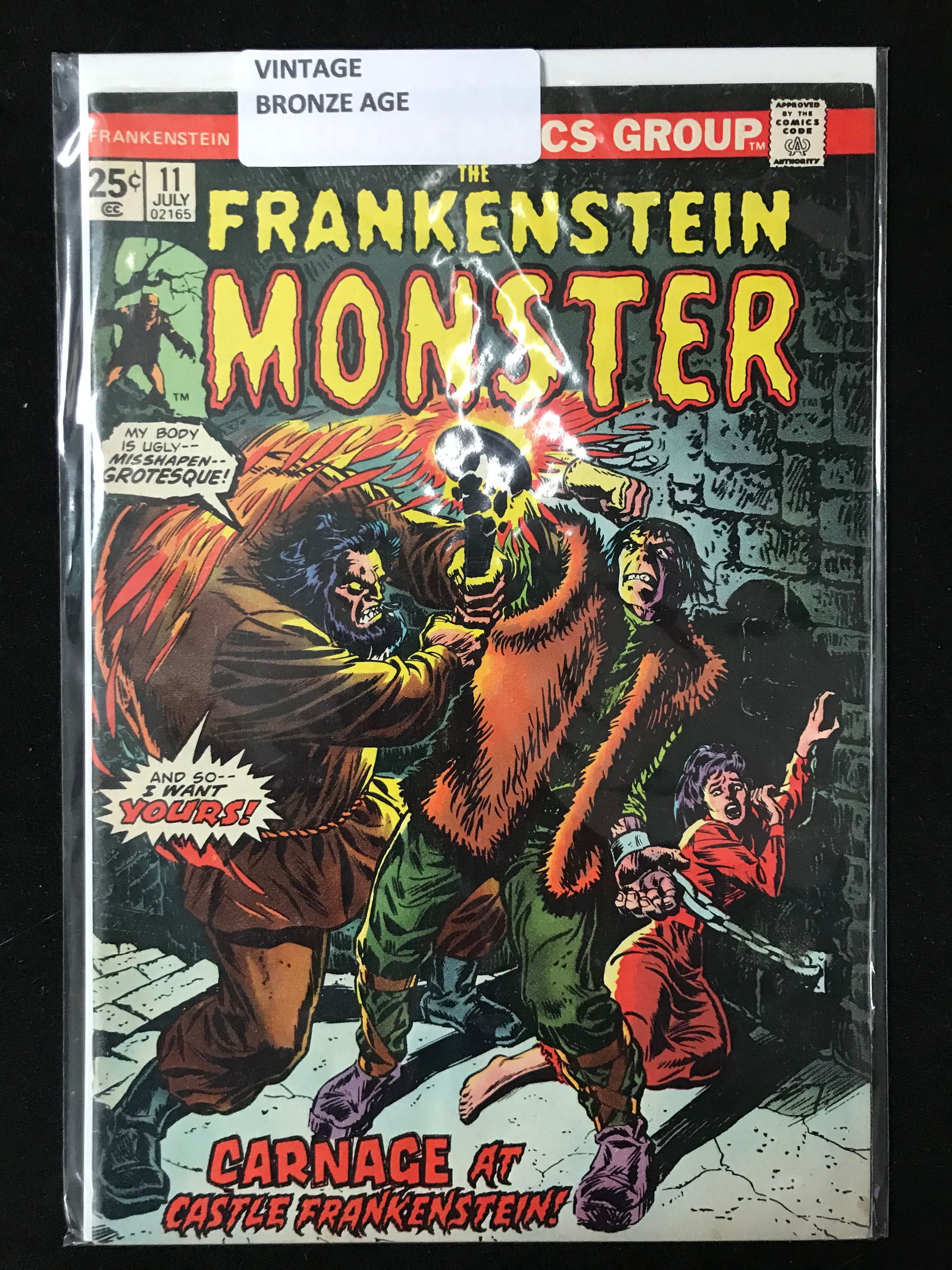 MARVEL COMICS NO.11 THE FRANKENSTEIN MONSTER (VINTAGE BRONZE AGE) (1 of 1)