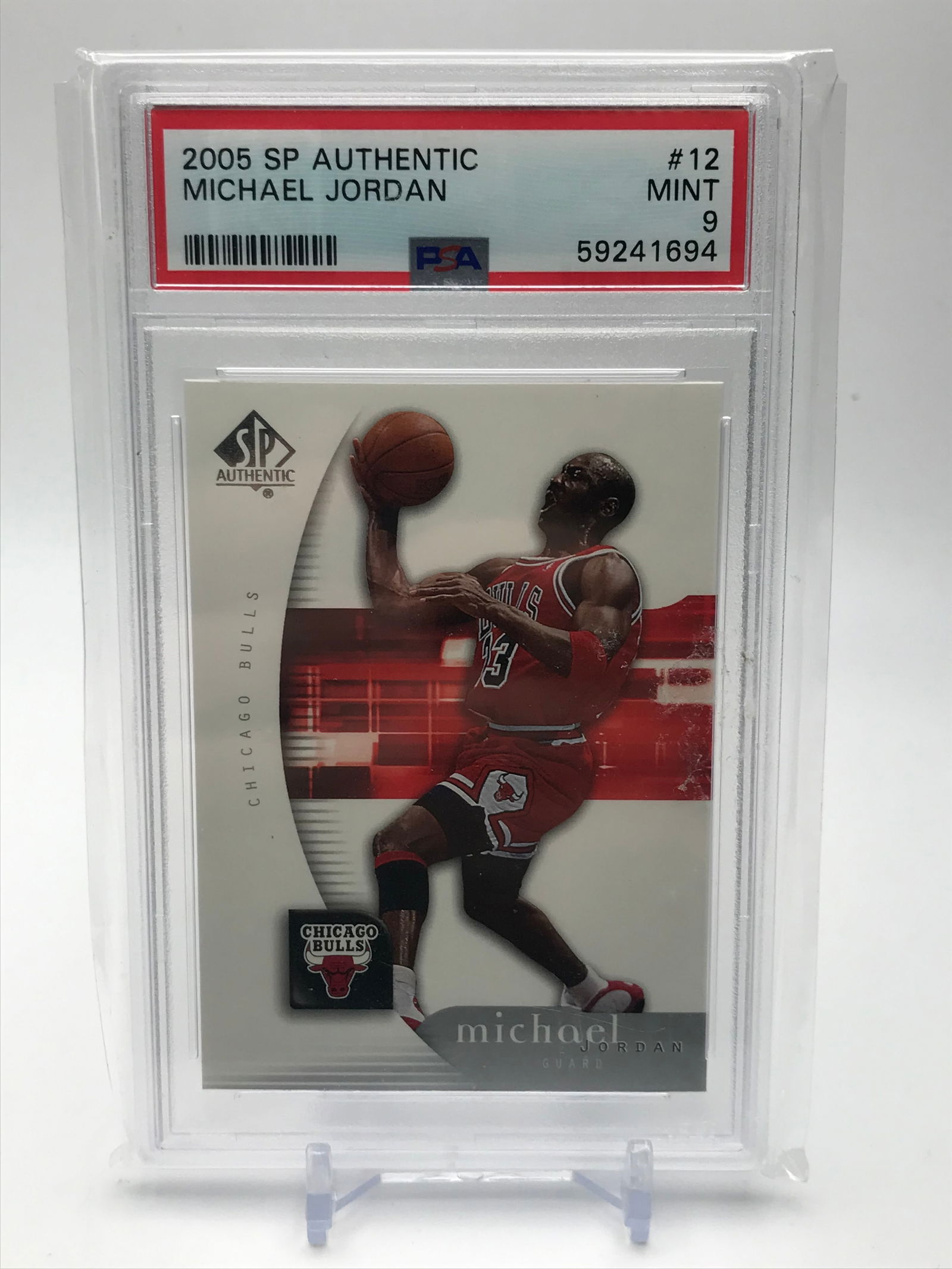 20058 SP AUTHENTIC NO.12 MICHAEL JORDAN PSA GRADED 9 (1 of 2)