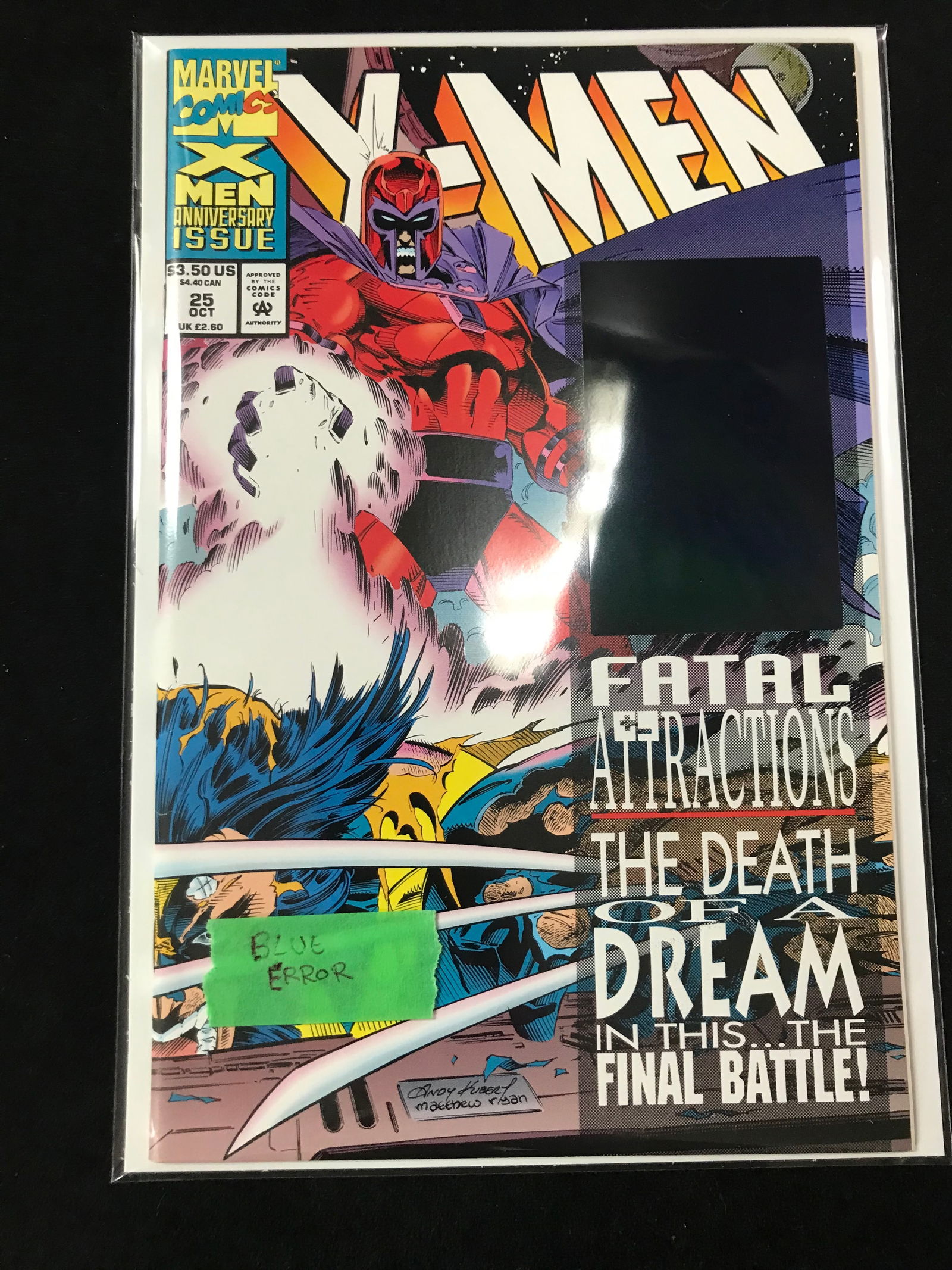 MARVEL COMICS X-MEN NO.25 (BLUE ERROR COVER) (1 of 1)
