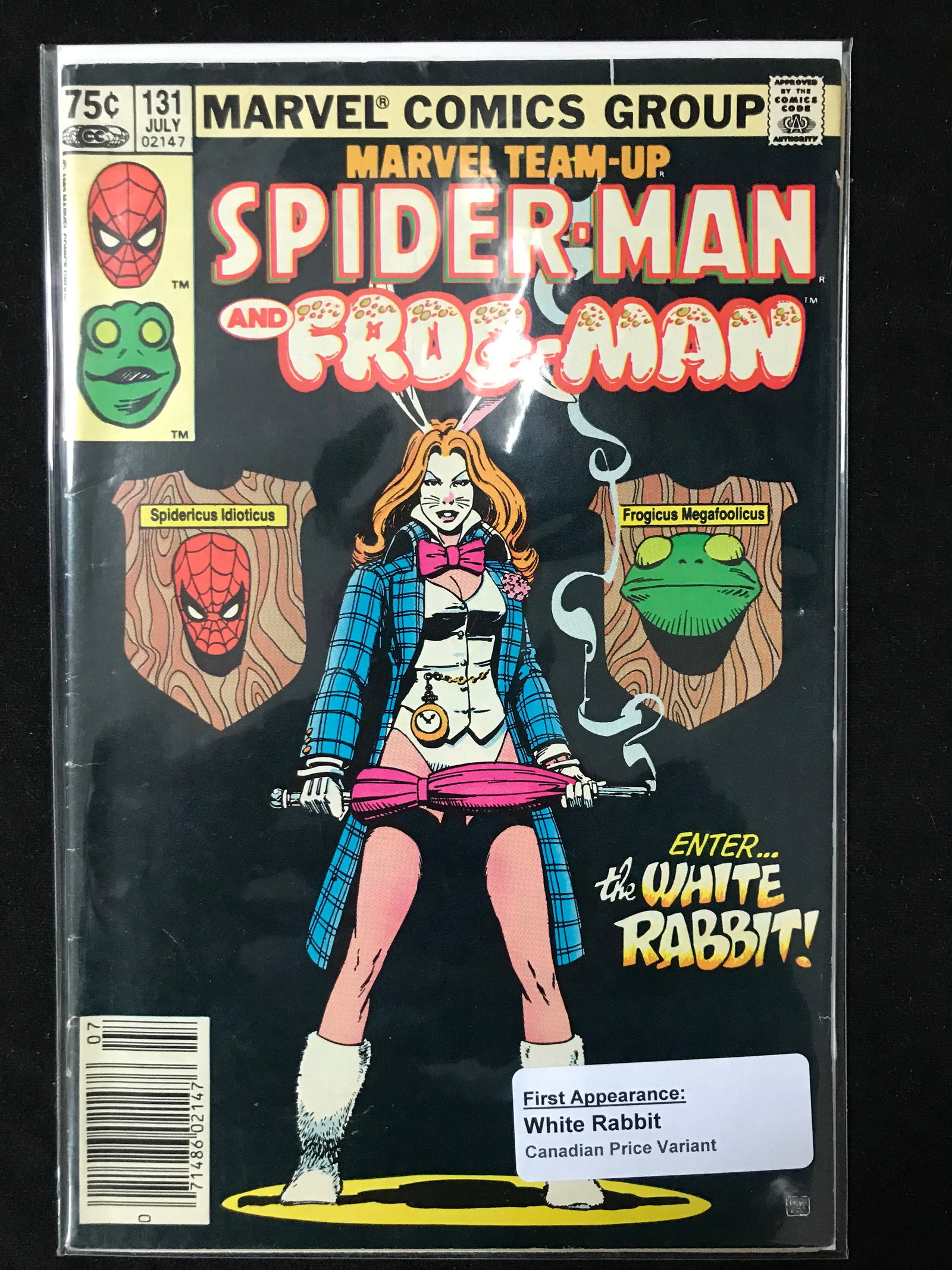 MARVEL COMICS SPIDER-MAN AND FROG MAN NO,131 (1ST APPEARANCE WHITE RABBIT): Prices are in Canadian dollars