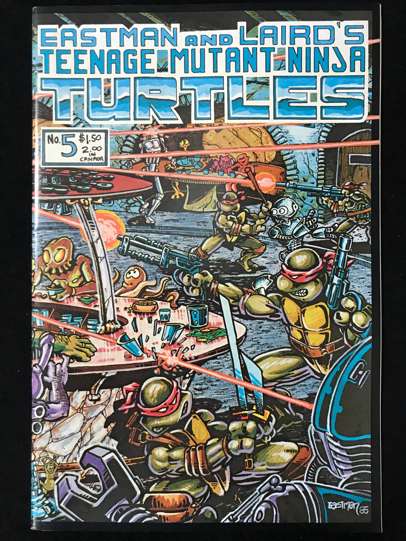 EASTMAN AND LAIRDS TEENAGE MUTANT NINJA TURTLES NO.5 (FIRST PRINTING): Prices are in Canadian dollars