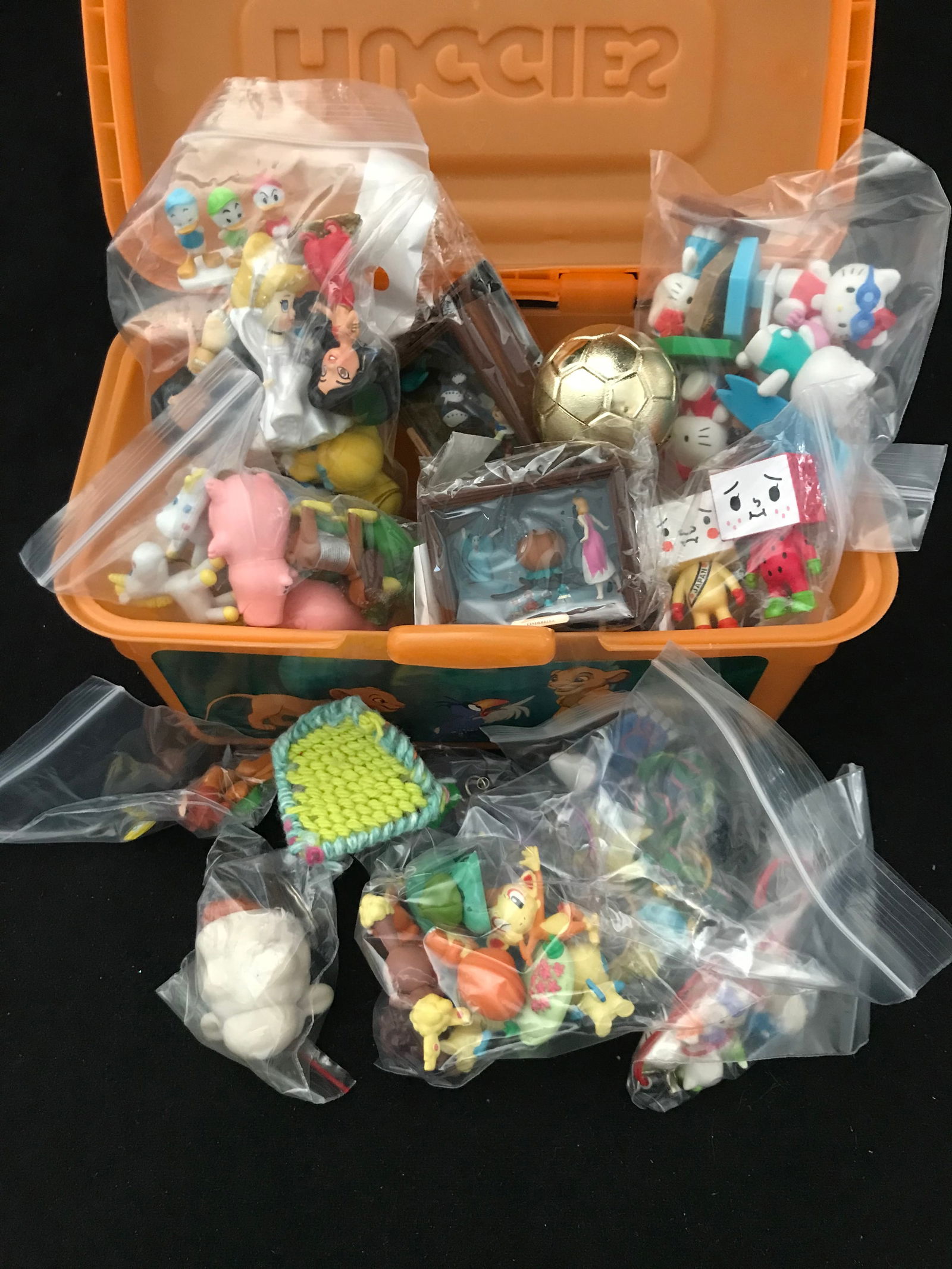 LARGE DISNEY, HELLO KITTY AND POKEMON TOY LOT: Prices are in Canadian dollars