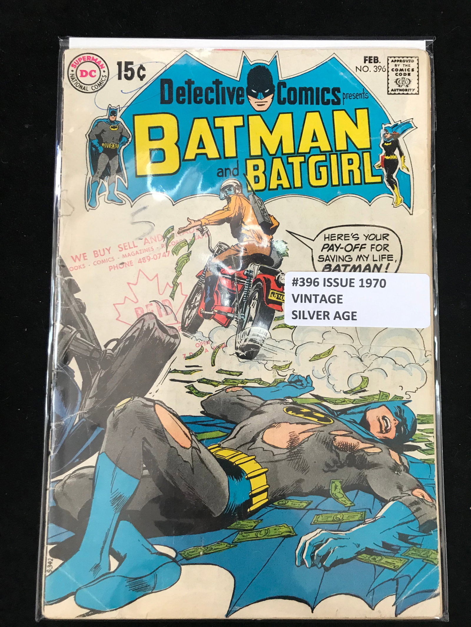 DC COMICS NO.396 DETECTIVE COMICS BATMAN AND BATGIRL (VINTAGE SILVER AGE): Prices are in Canadian dollars