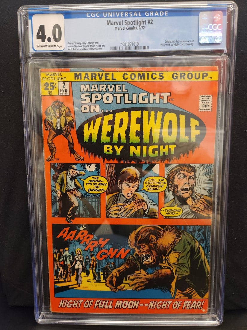 MARVEL COMICS NO.2 WEREWOLF BY NIGHT (1ST APP AND ORIGIN OF WEREWOLF BY NIGHT)  CGC GRADED 4.0 (1 of 1)