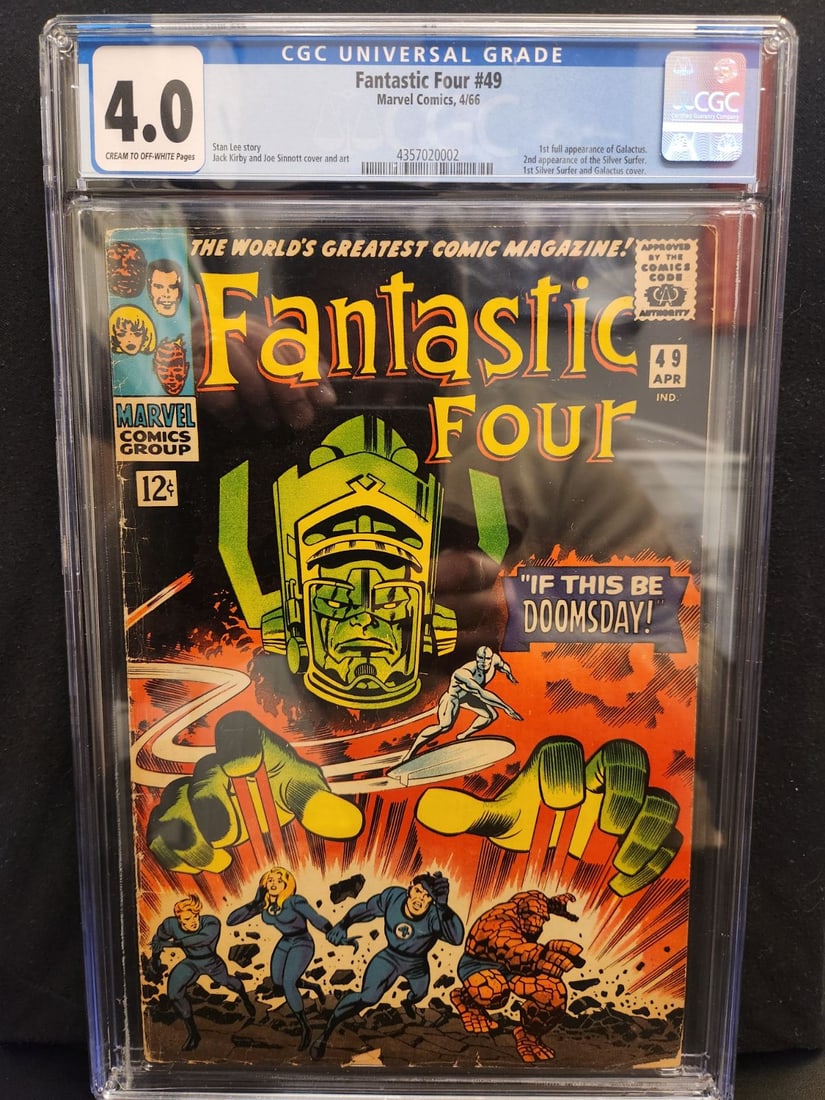 MARVEL COMICS NO.49 FANTASTIC FOUR (2ND APP SLIVER SURFER)  CGC GRADED 4.0 (1 of 1)
