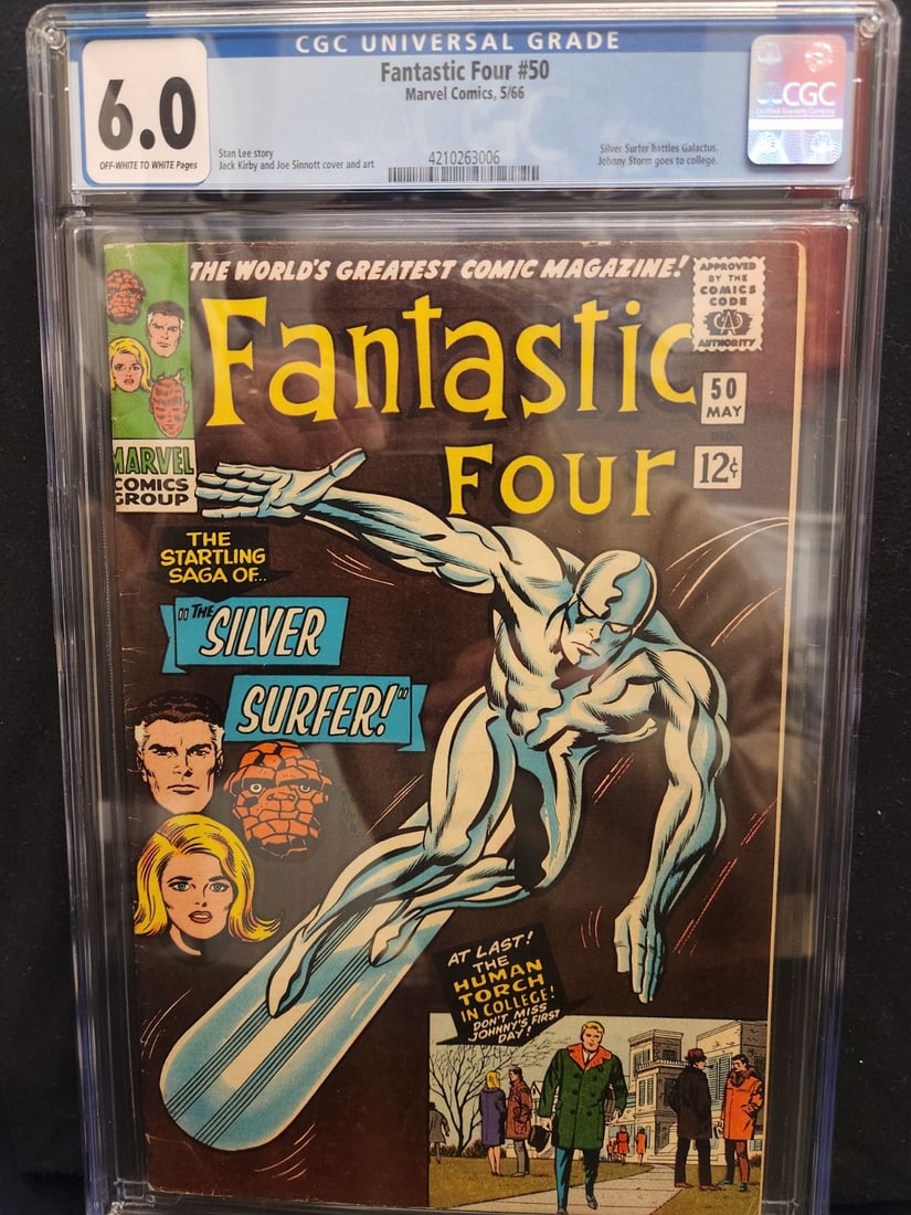MARVEL COMICS NO.50 FANTASTIC FOUR (SILVER SURFER BATTLES GALACTUS) CGC GRADED 6.0 (1 of 1)