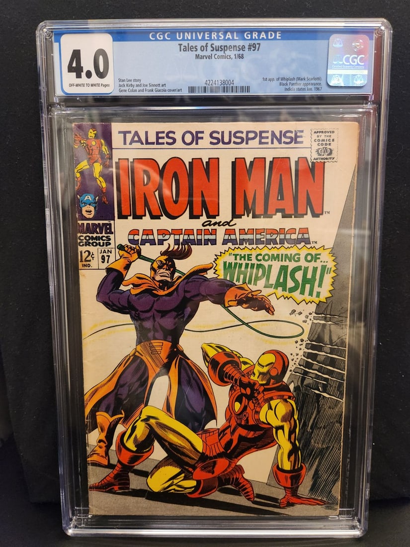 MARVEL COMICS TALES OF SUSPENSE IRON MAN NO.97 (CGC 4.0) 1ST APP WHIPLASH (1 of 1)