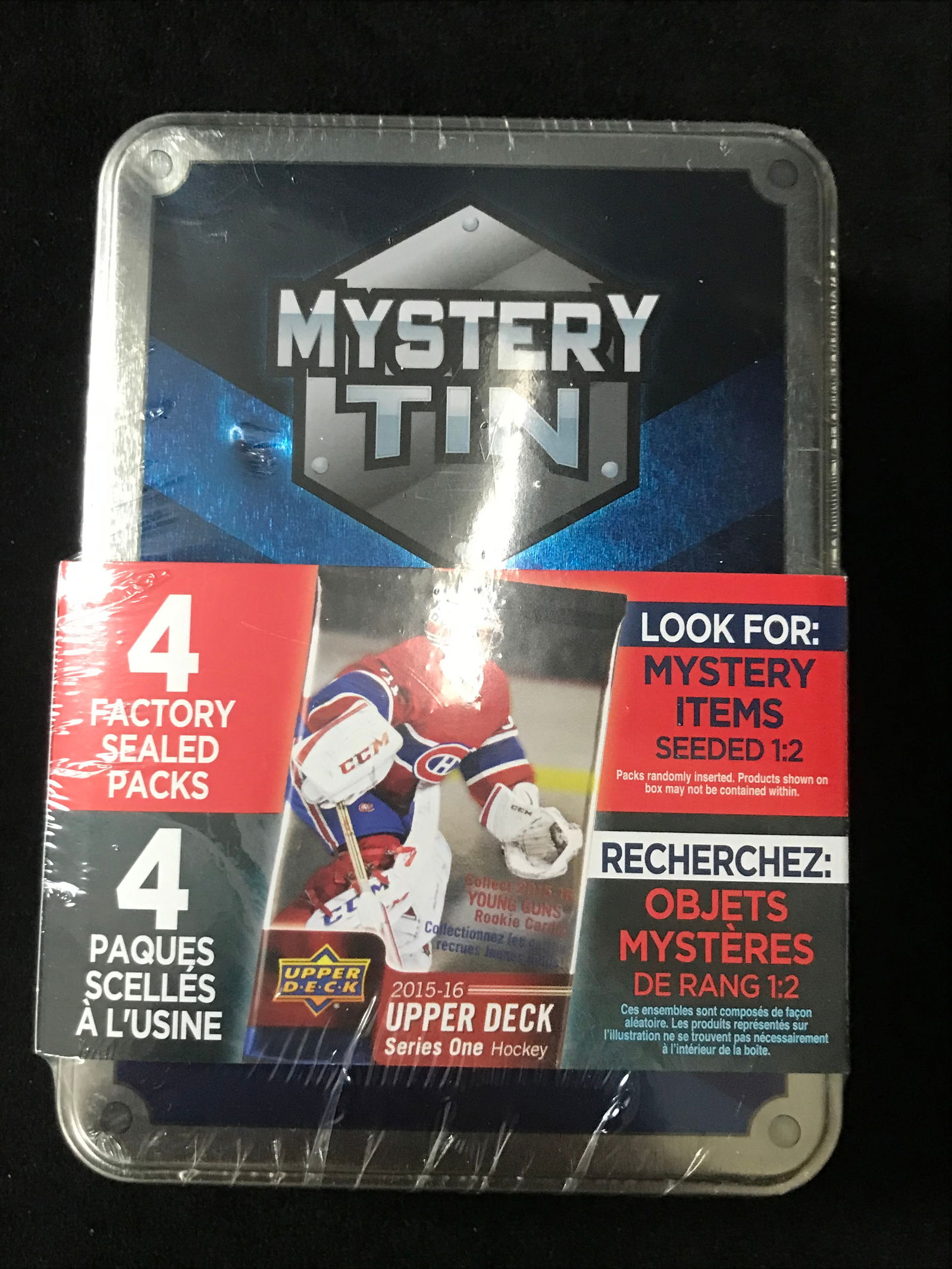 SEALED 2015 UPPER DECK MYSTERY TIN (POSSIBLE MCDAVID YOUNG GUNS) (1 of 1)