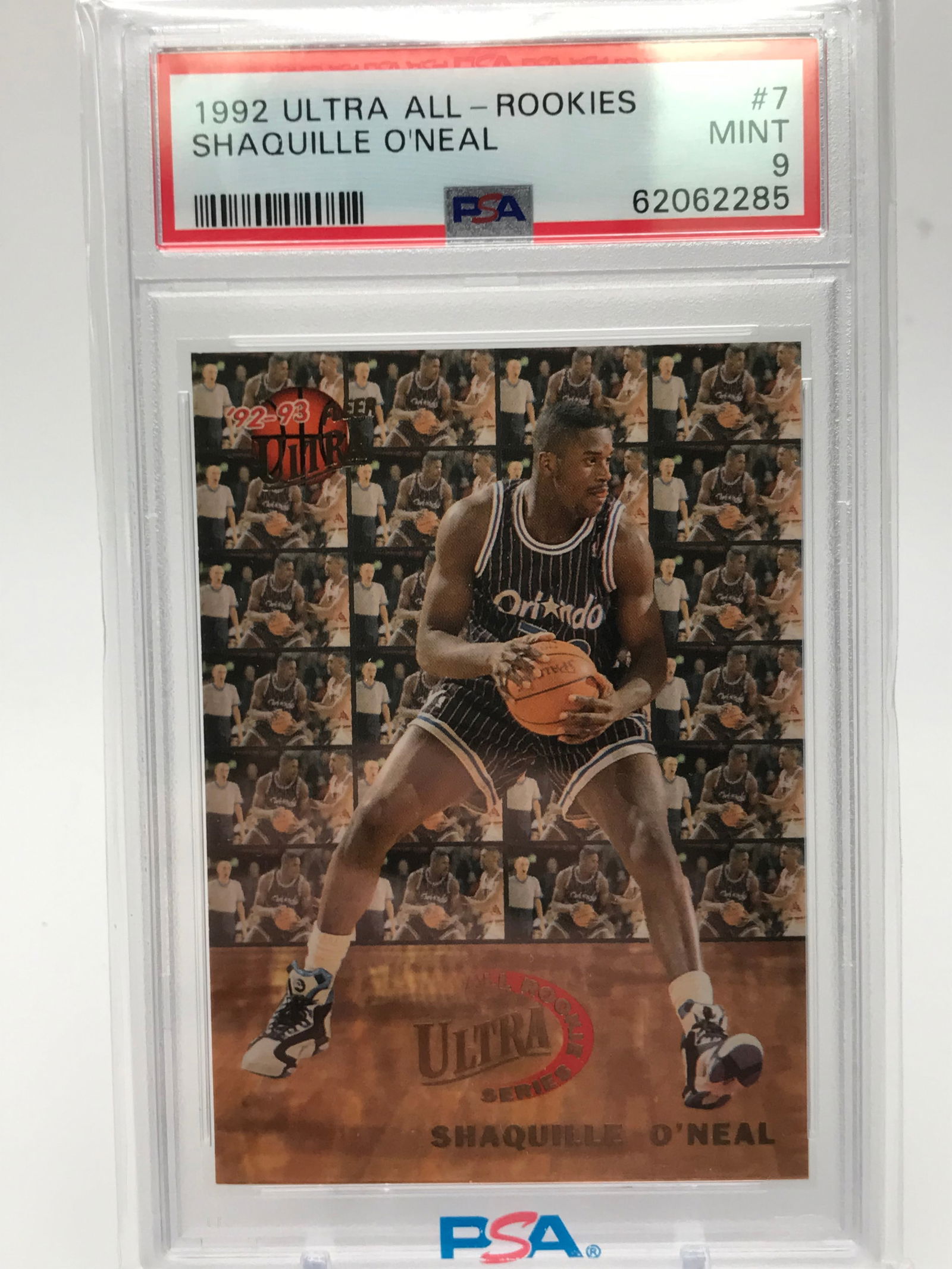 1992 FLEER ULTRA SHAQUILLE ONEAL ROOKIE CARD (PSA 9) (1 of 1)