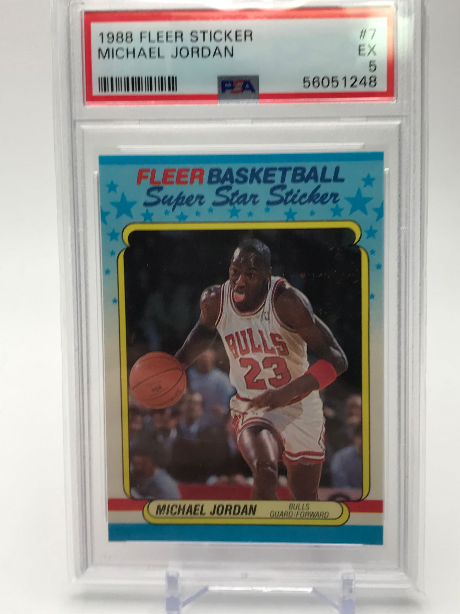 1988 FLEER STICKER MICHAEL JORDAN PSA 5) (1 of 1)