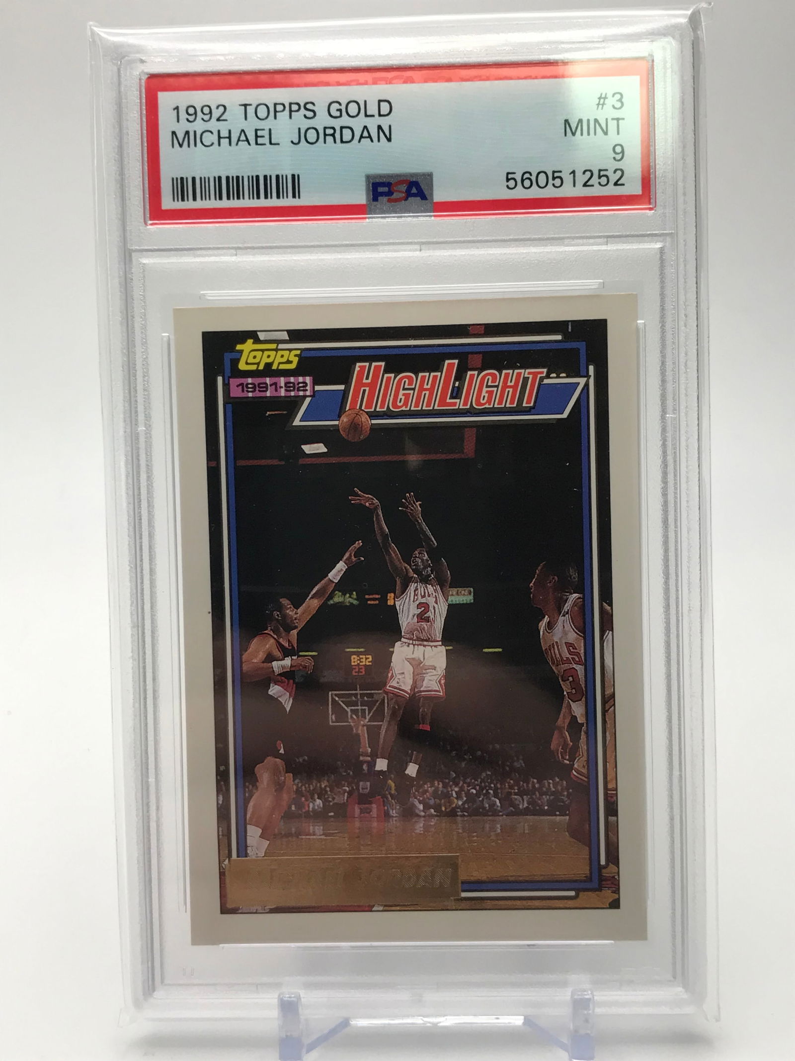 1992 TOPPS GOLD MICHAEL JORDAN (PSA 9) (1 of 1)