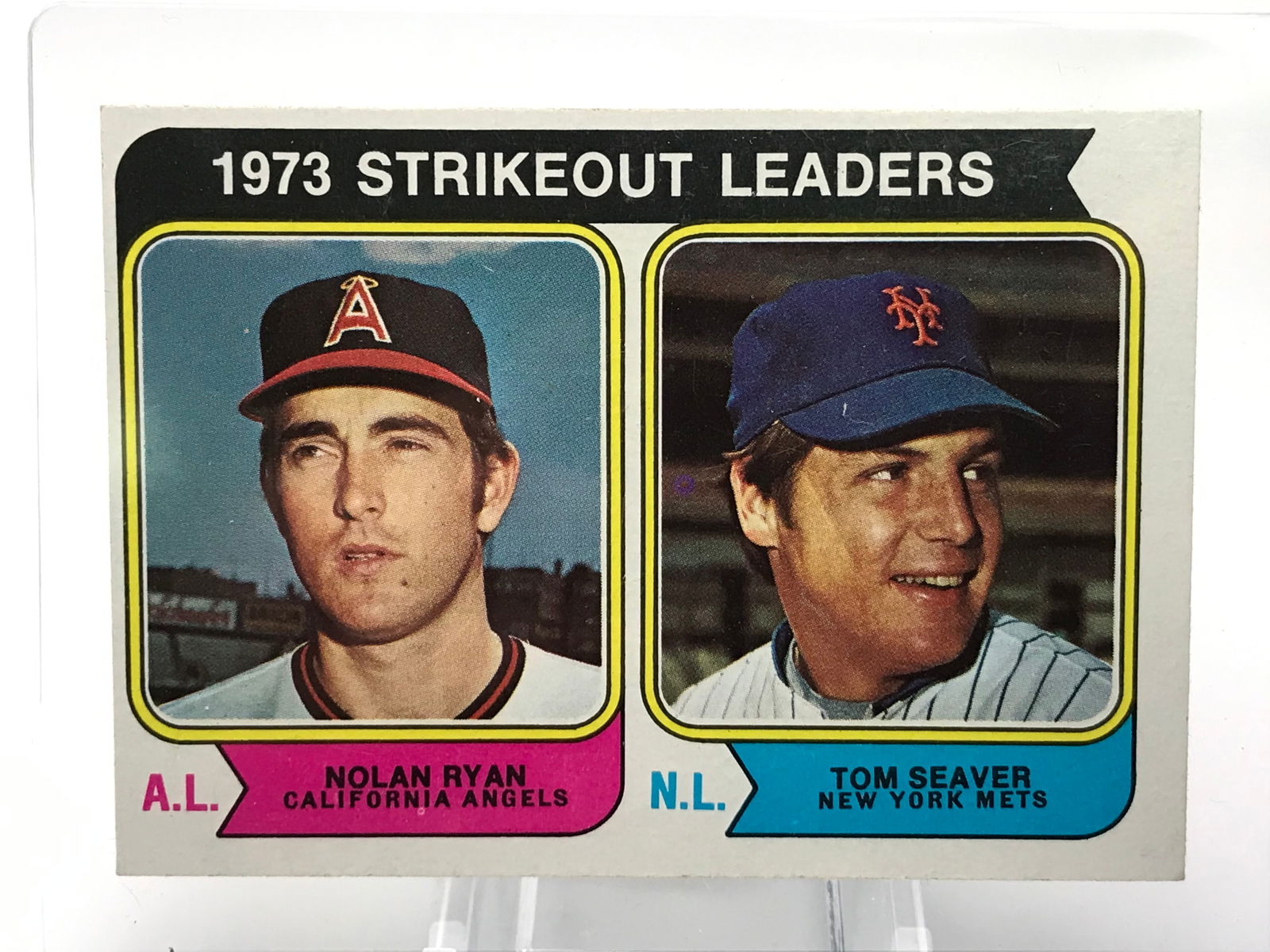 1973 TOPPS NOLAN RYAN STRIKE OUT LEADERS (1 of 2)