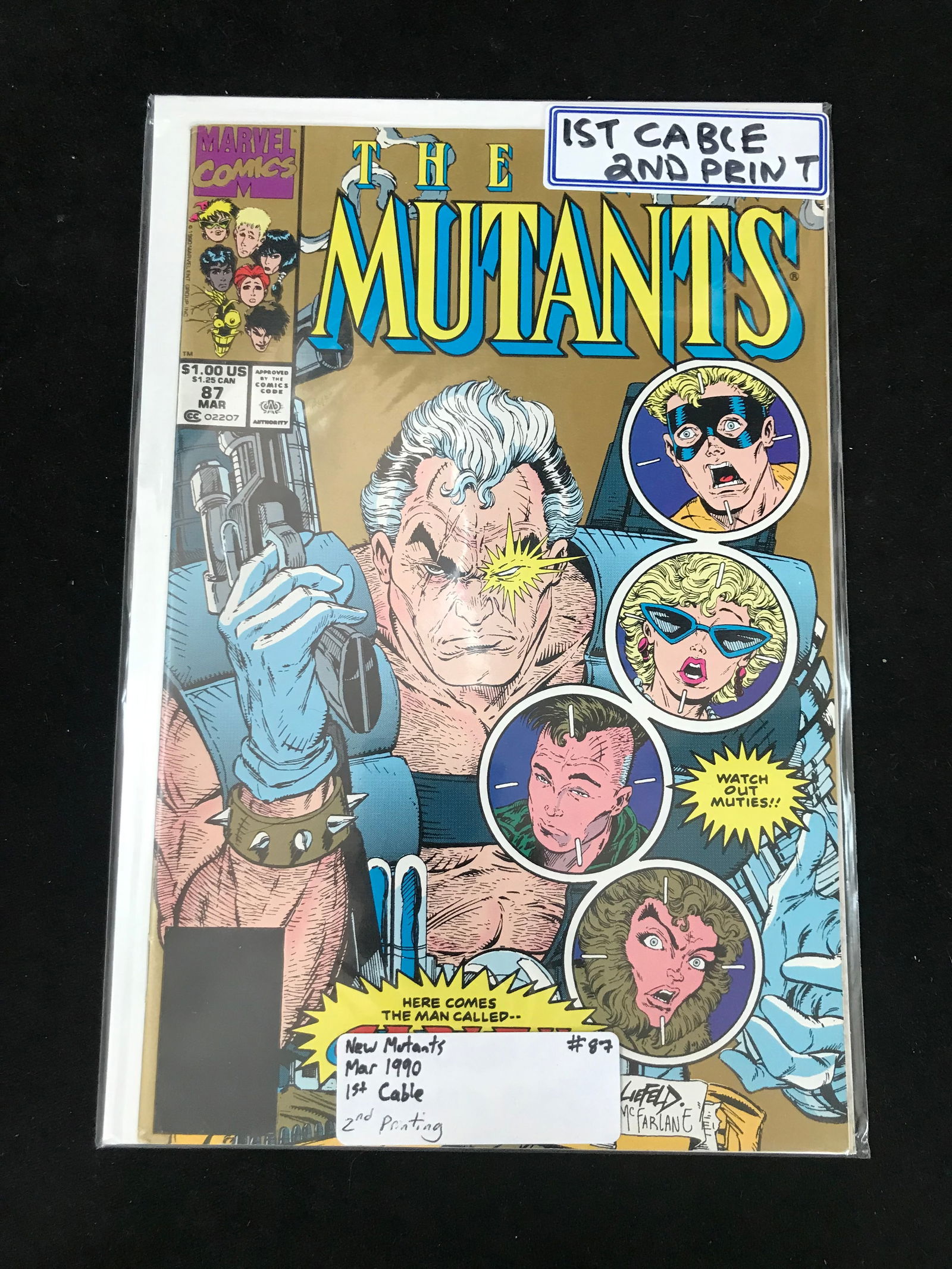 MARVEL COMICS THE NEW MUTANTS NO.87 (1ST CABLE 2ND PRINT (1 of 1)