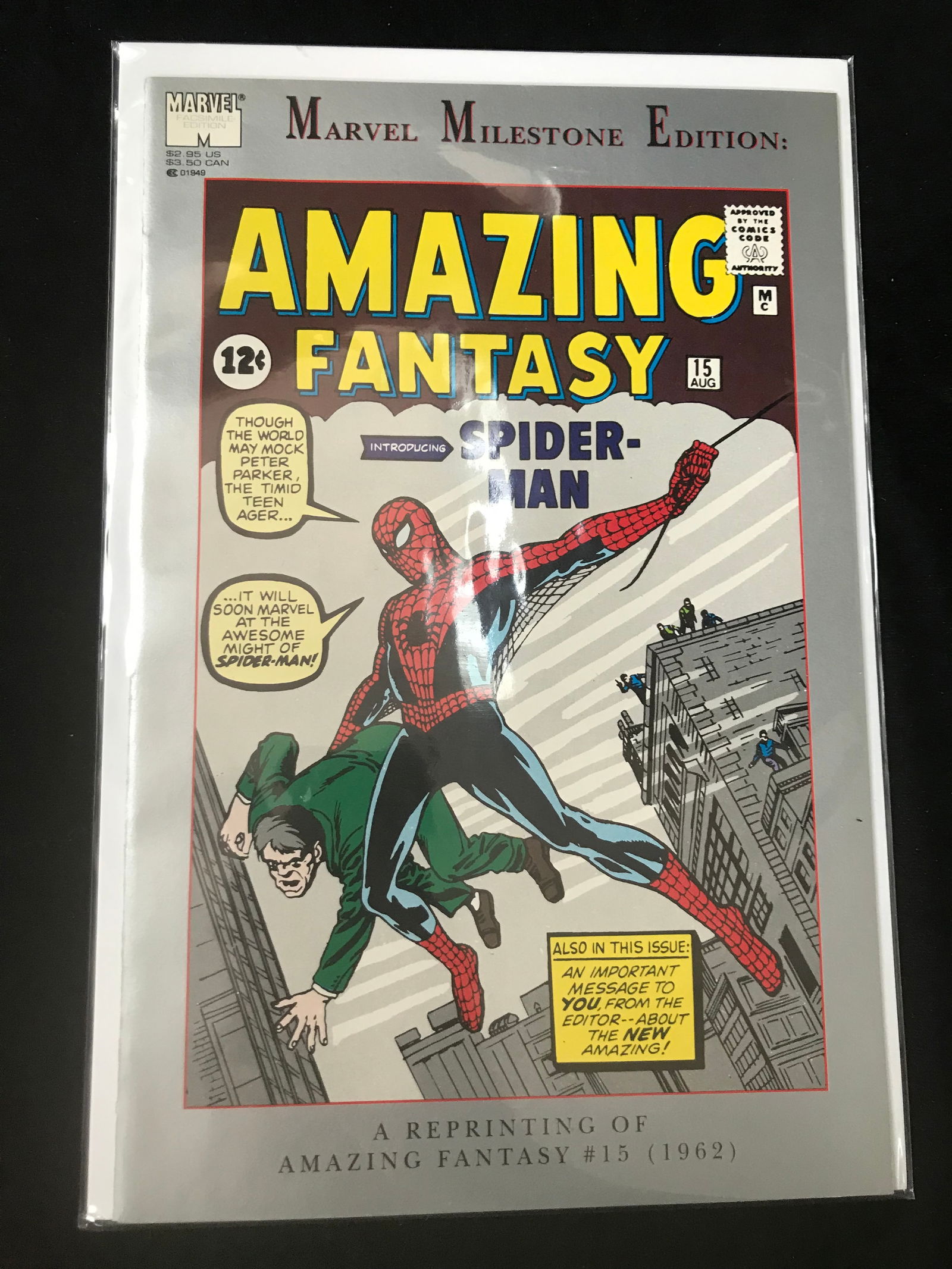 MARVEL COMICS NO.15 MARVEL MILESTONE EDITION AMAZING FANTASY (1 of 1)