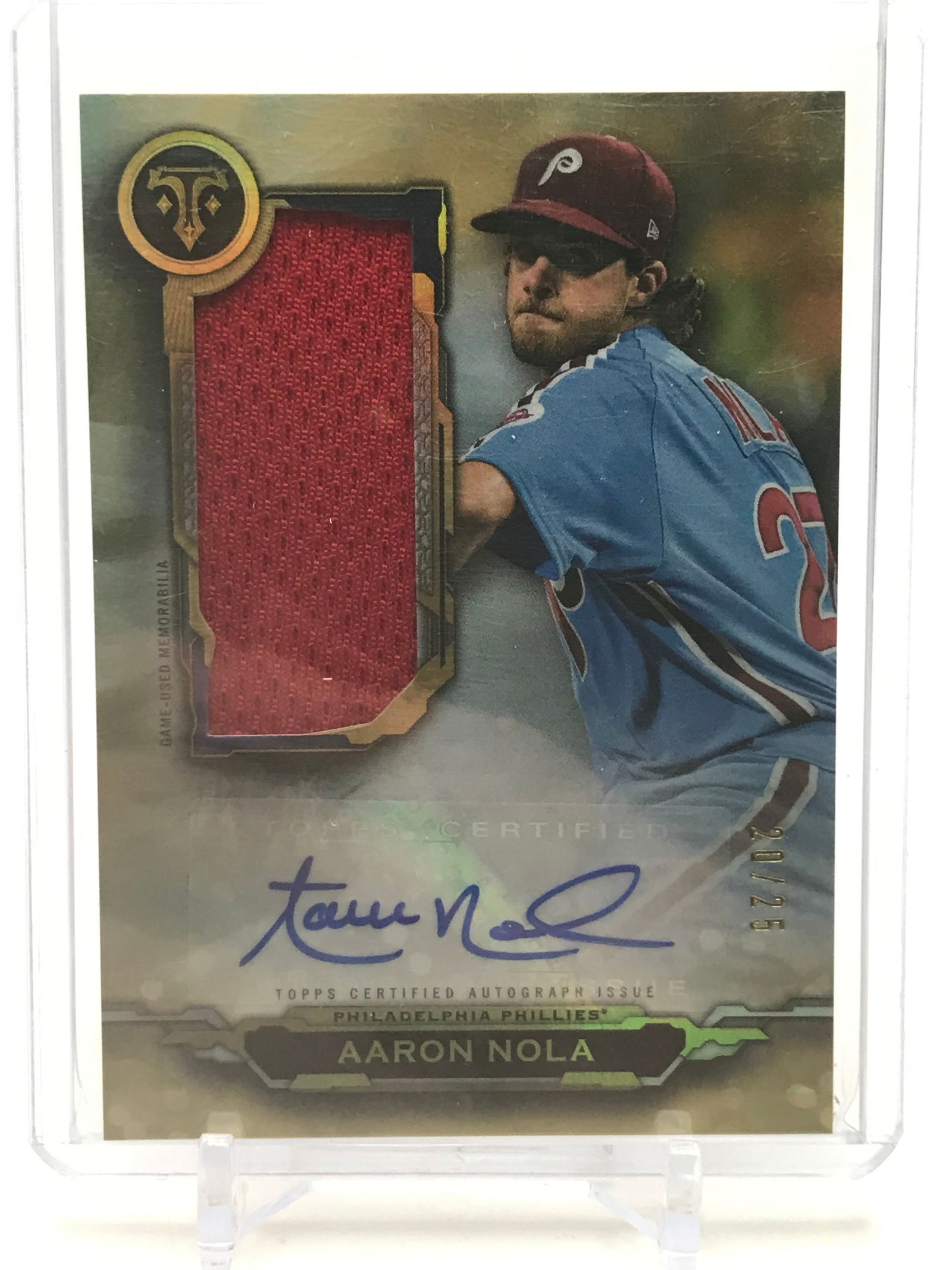 2019 TOPPS NO.AUJR-AN AARON NOLA PATCH AUTO (1 of 2)
