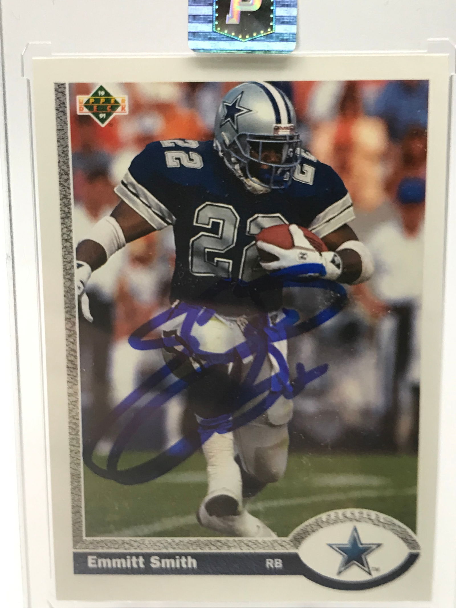 1991 UPPER DECK NO.172 EMMITT SMITH AUTO (1 of 2)