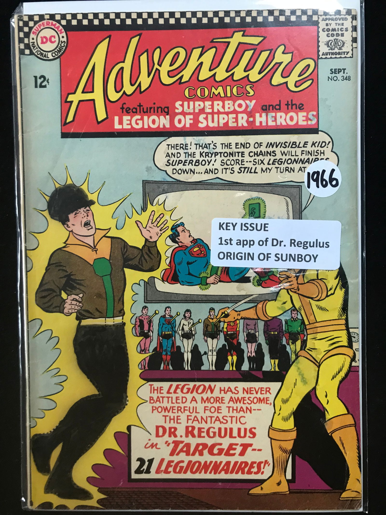 DC COMICS NO348 ADVENTURE COMICS (1ST APP OF DR.REGULUSM ORIGIN OF SUNBOY) (1 of 1)
