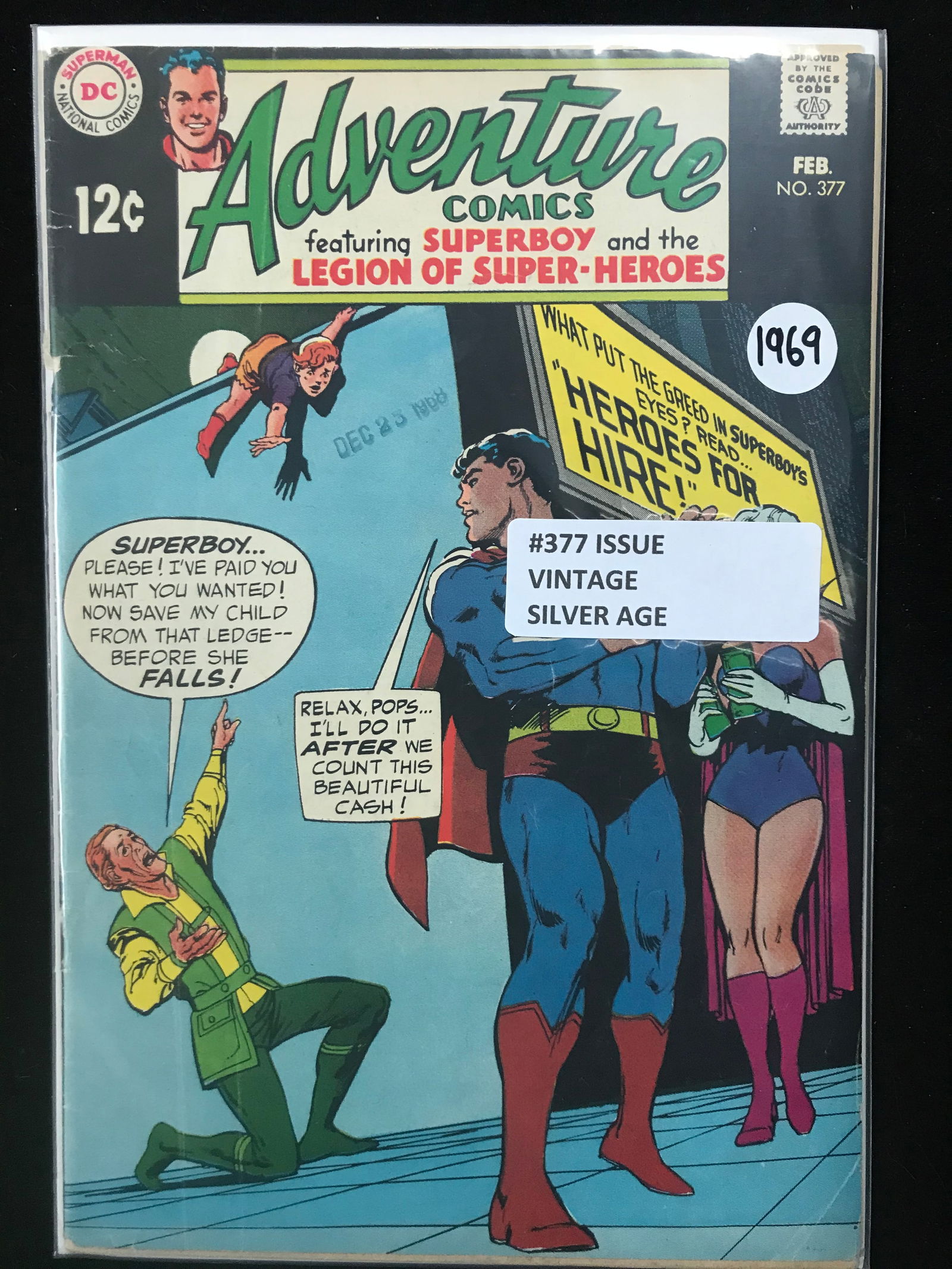 DC COMICS NO.377 ADVENTURE COMICS (VINTAGE SILVER AGE) (1 of 1)