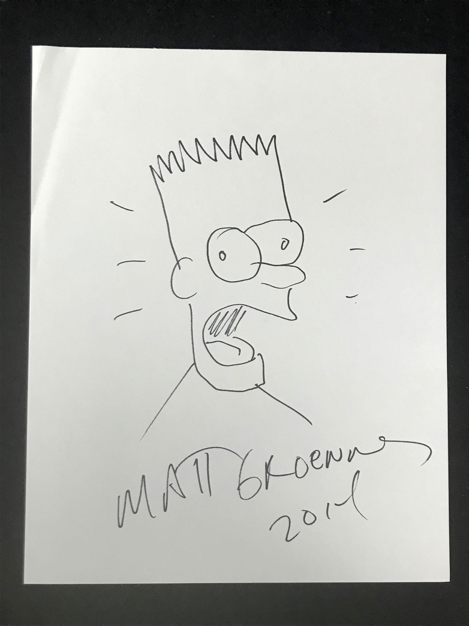 ORIGINAL MATT GORENING BART SKETCH SIGNED PREMIER COA (1 of 2)