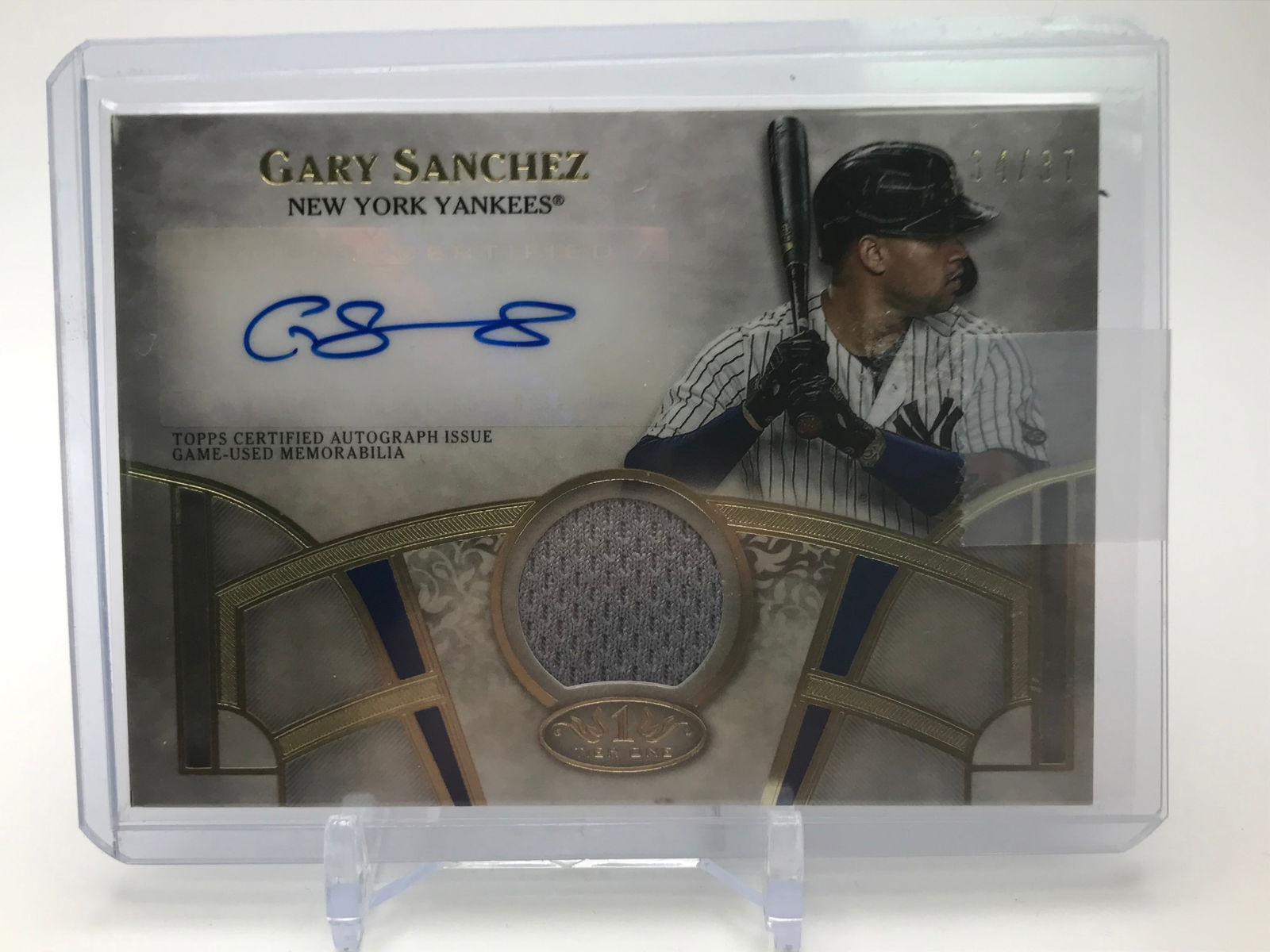 2021 TOPPS TIER ONE GARY SANCHEZ PATCH AUTO 34/37 (1 of 2)