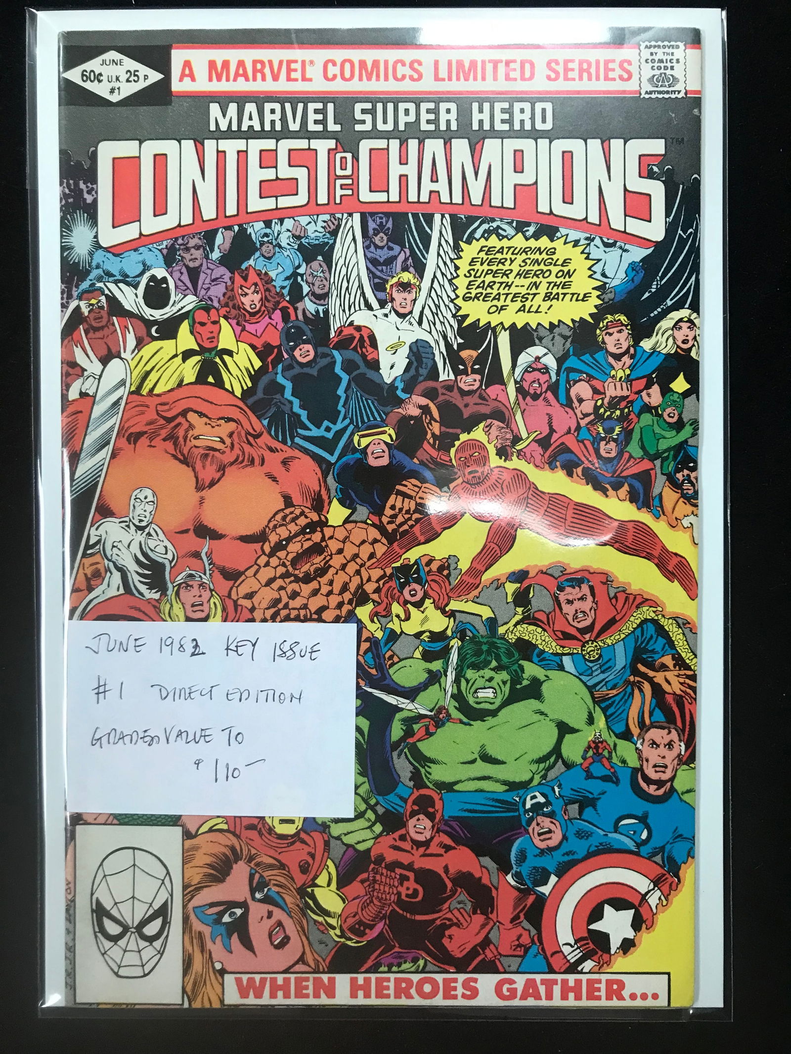 MARVEL COMICS NO.1 MARVEL SUPER HERO CONTEST OF CHAMPIONS (DIRECT EDITION) (1 of 1)