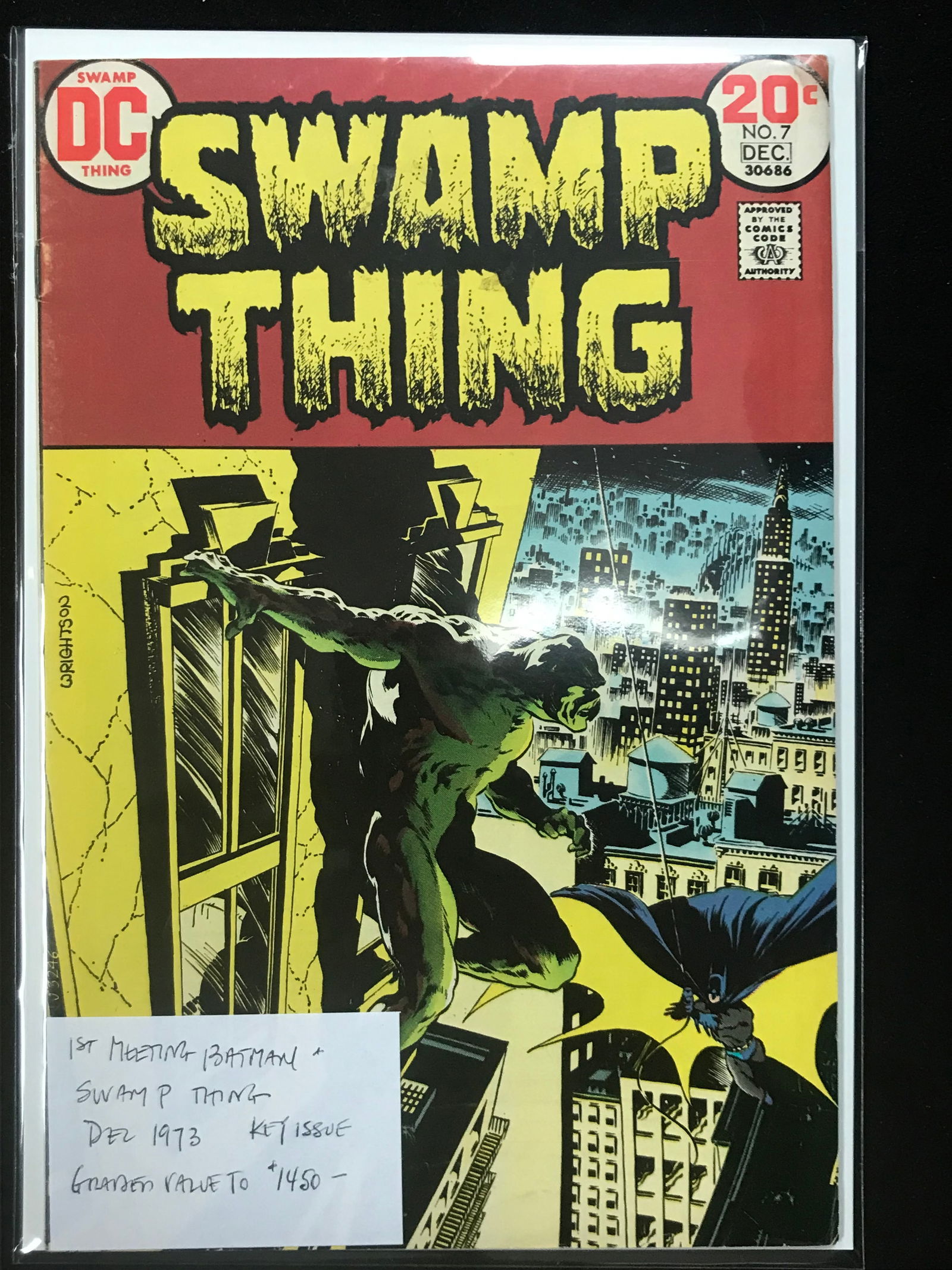 DC COMICS NO.7 SWAMP THING (1ST MEETING WITH BATMAN) (1 of 1)