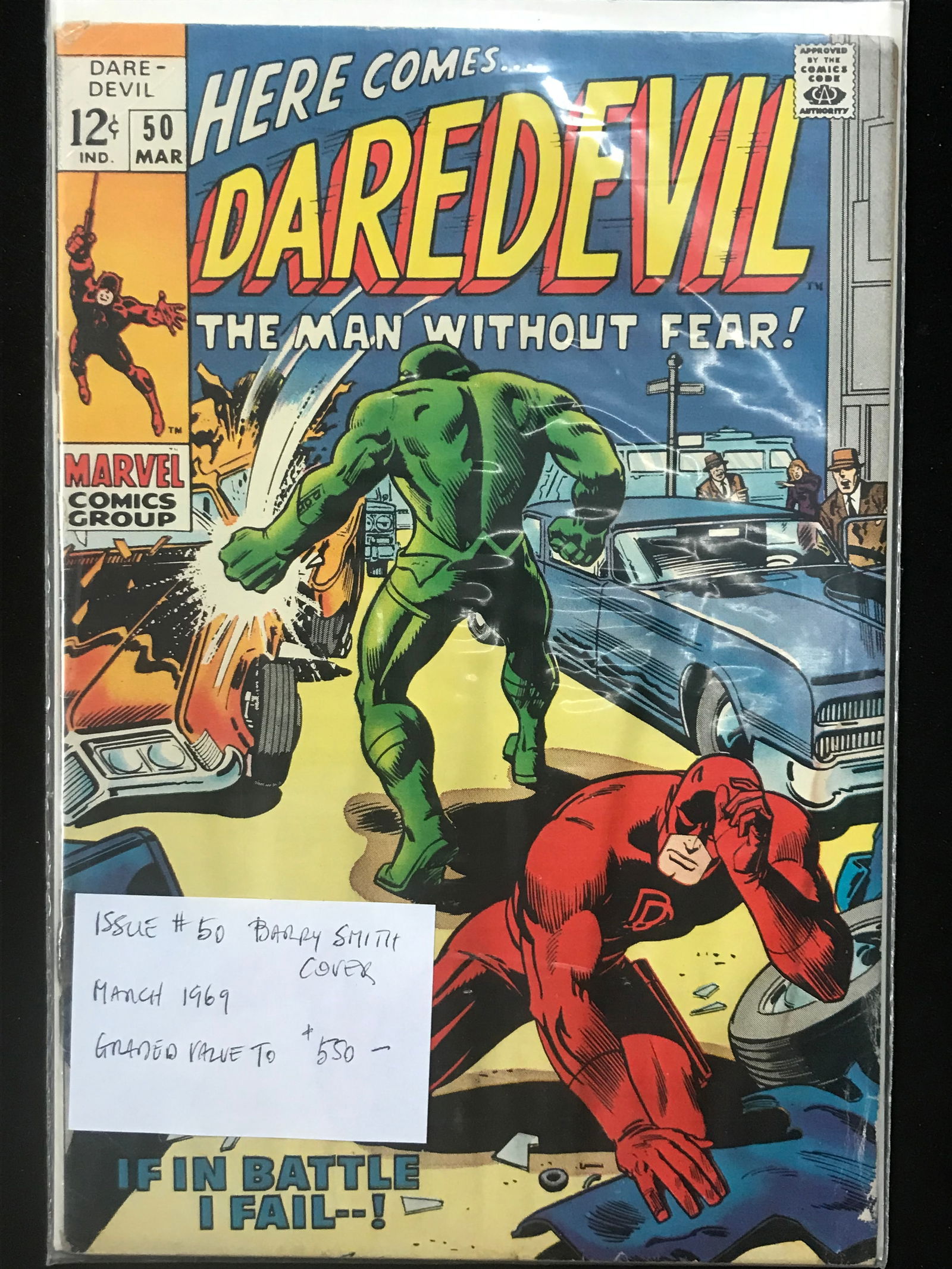 MARVEL COMICS NO.50 DAREDEVIL (BARRY SMITH COVER) (1 of 1)
