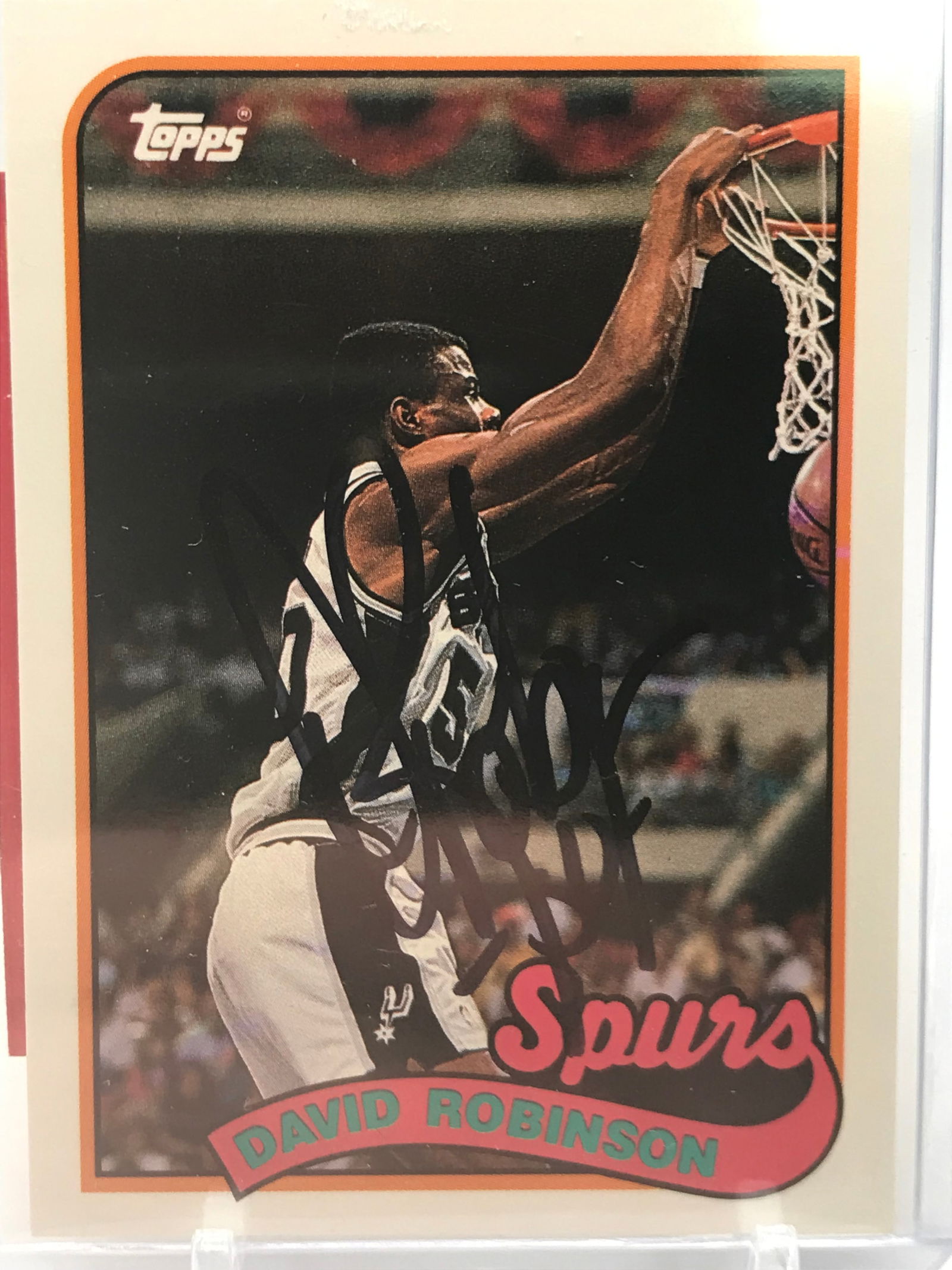 DAVID ROBINSON SIGNED TOPPS BASKETBALL CARD (SUPERSTAR COA) (1 of 2)