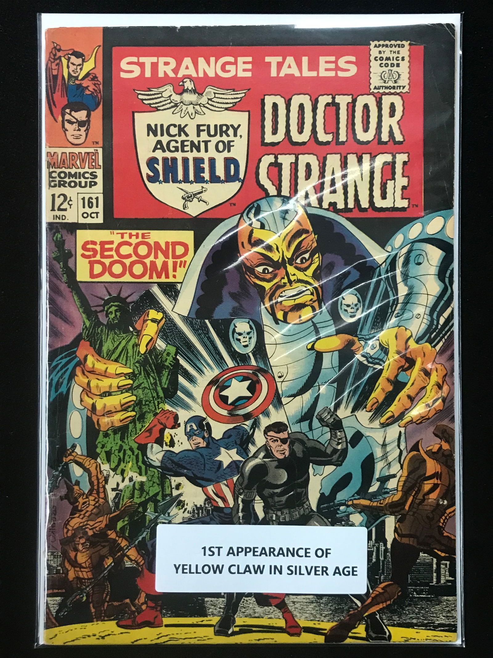 MARVEL COMICS NO.161 STRANGE TALES NICK FURY AND DOCTOR STRANGE (1ST APP YELLOW CLAW IN SILVER AGE) (1 of 1)