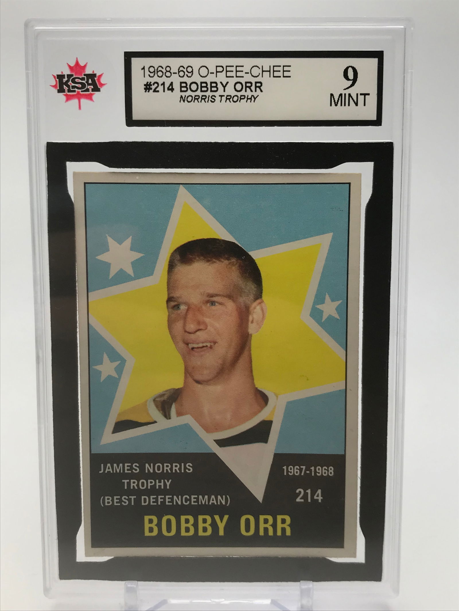 1968-69 O PEE CHEE BOBBY ORR NORRIS TROPHY (KSA 9) (1 of 2)