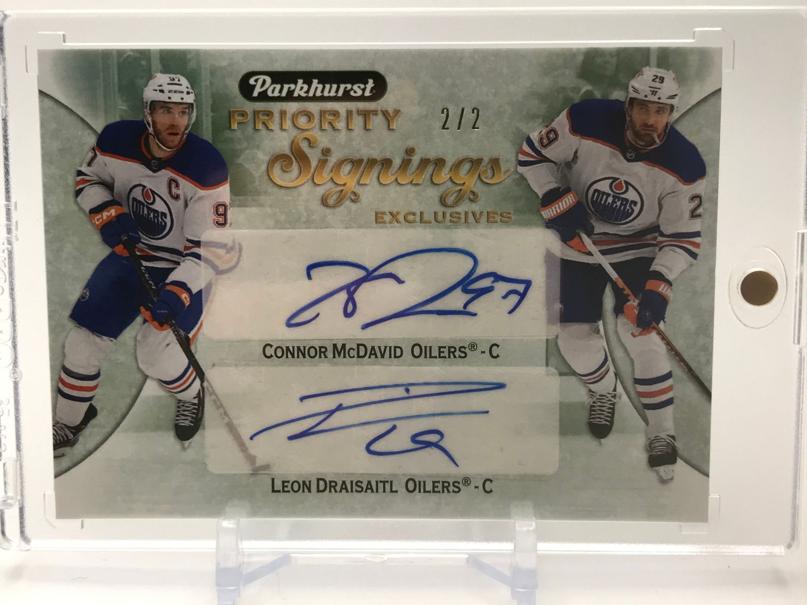 2023 UPPER DECK PARKHURST PRIORITY SIGNINGS MCDAVID/DRAISAITL 2/2 (1 of 2)