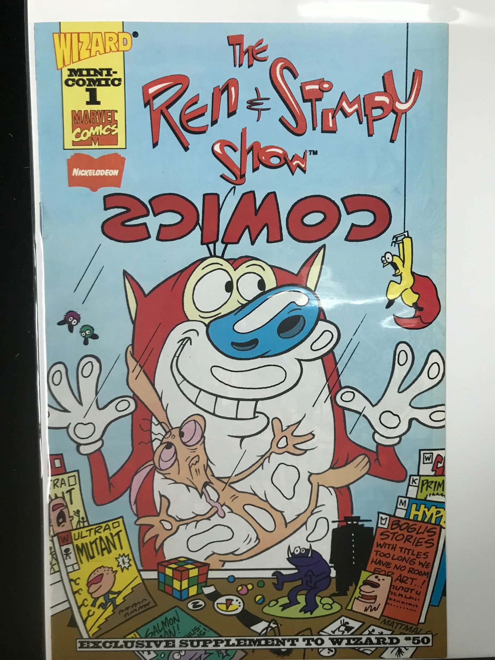 MARVEL/WIZARD COMICS/ NO.1 THE REN AND STIMPY SHOW (MINI COMIC) (1 of 1)