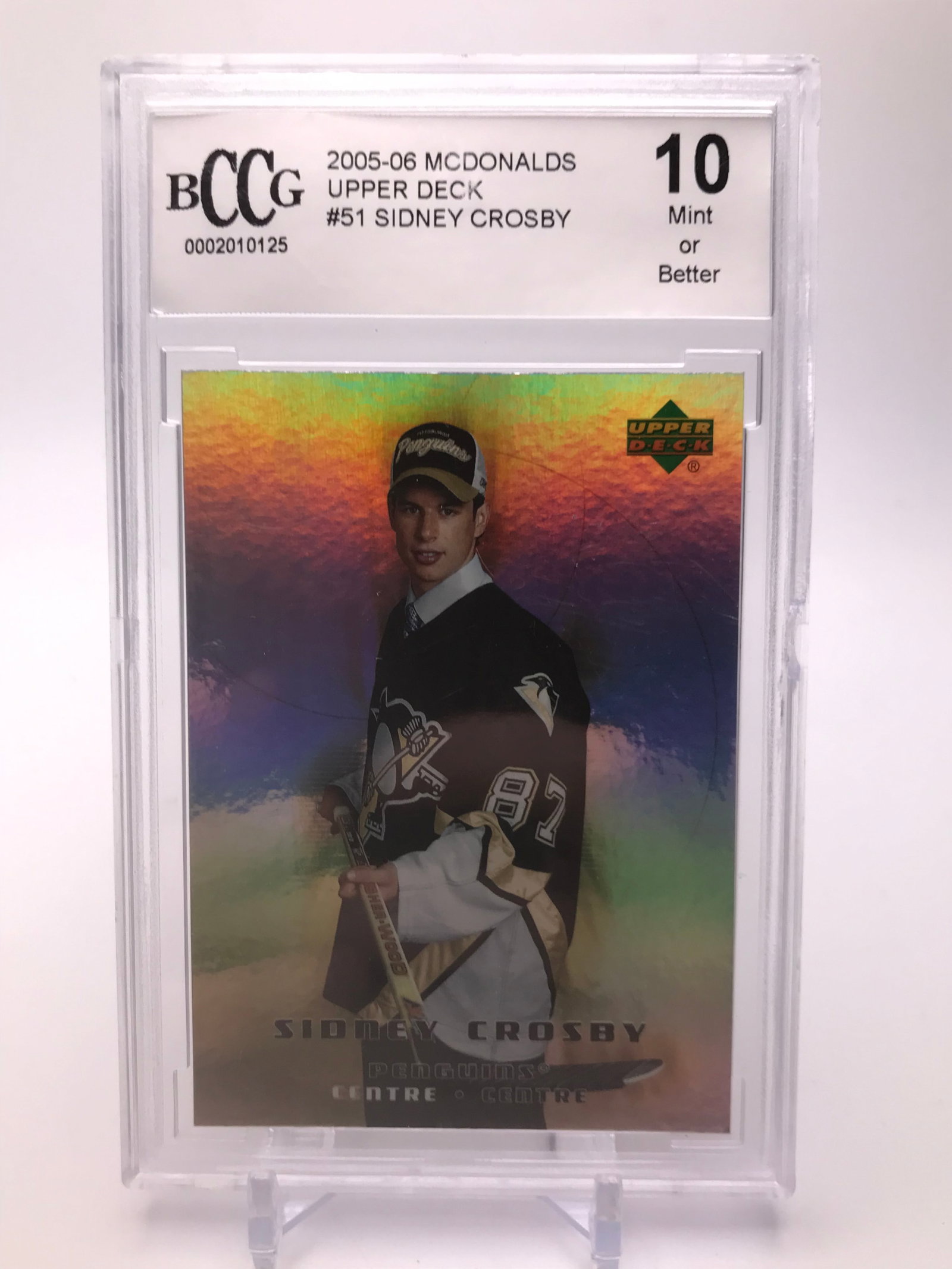 2005-06 UPPER DECK SIDNEY CROSBY ROOKIE CARD (BCCG 10): Prices are in Canadian dollars