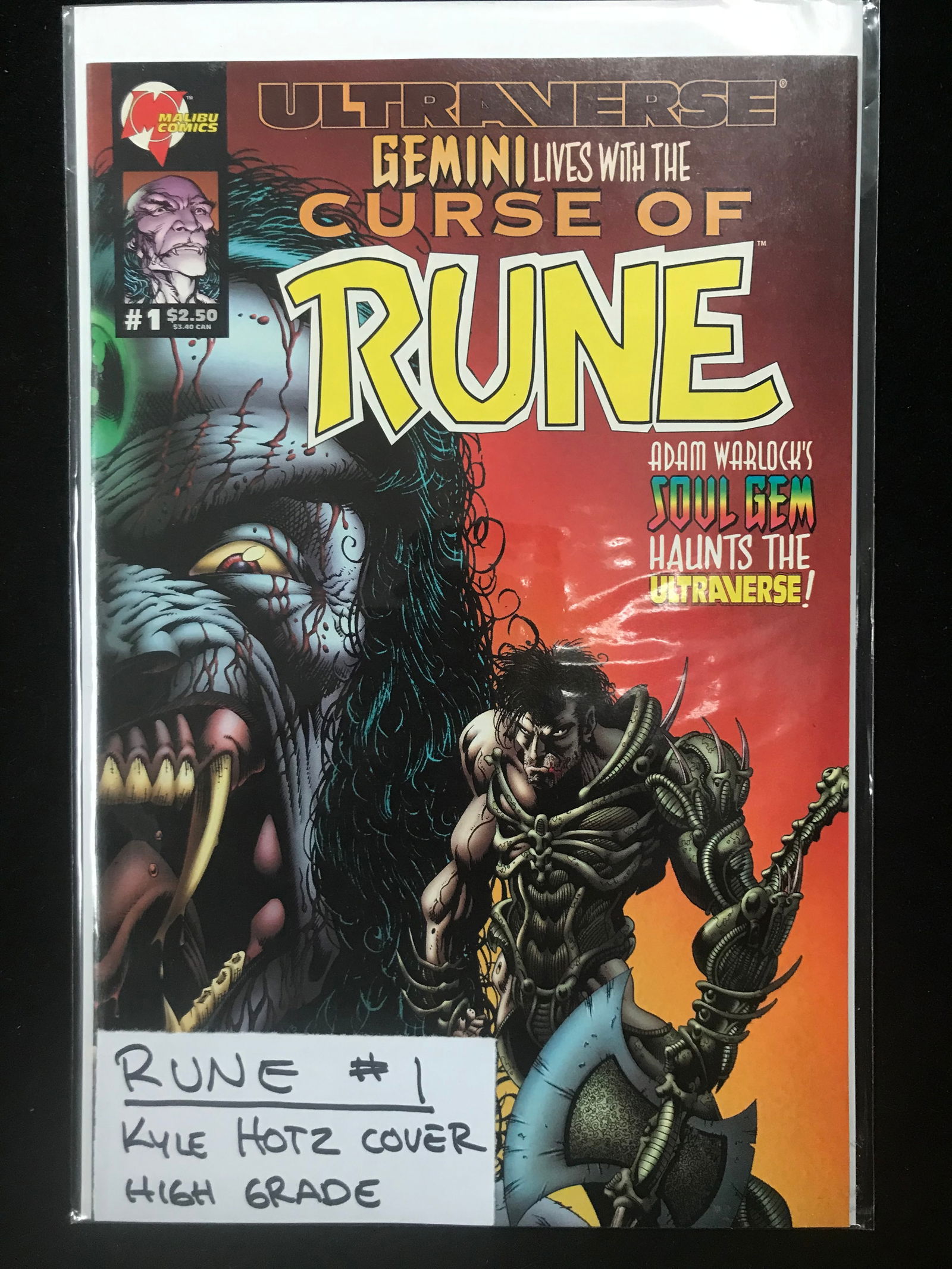 MALIBU COMICS NO.1 RUNE (KYLE HOTZ COVER) (1 of 1)