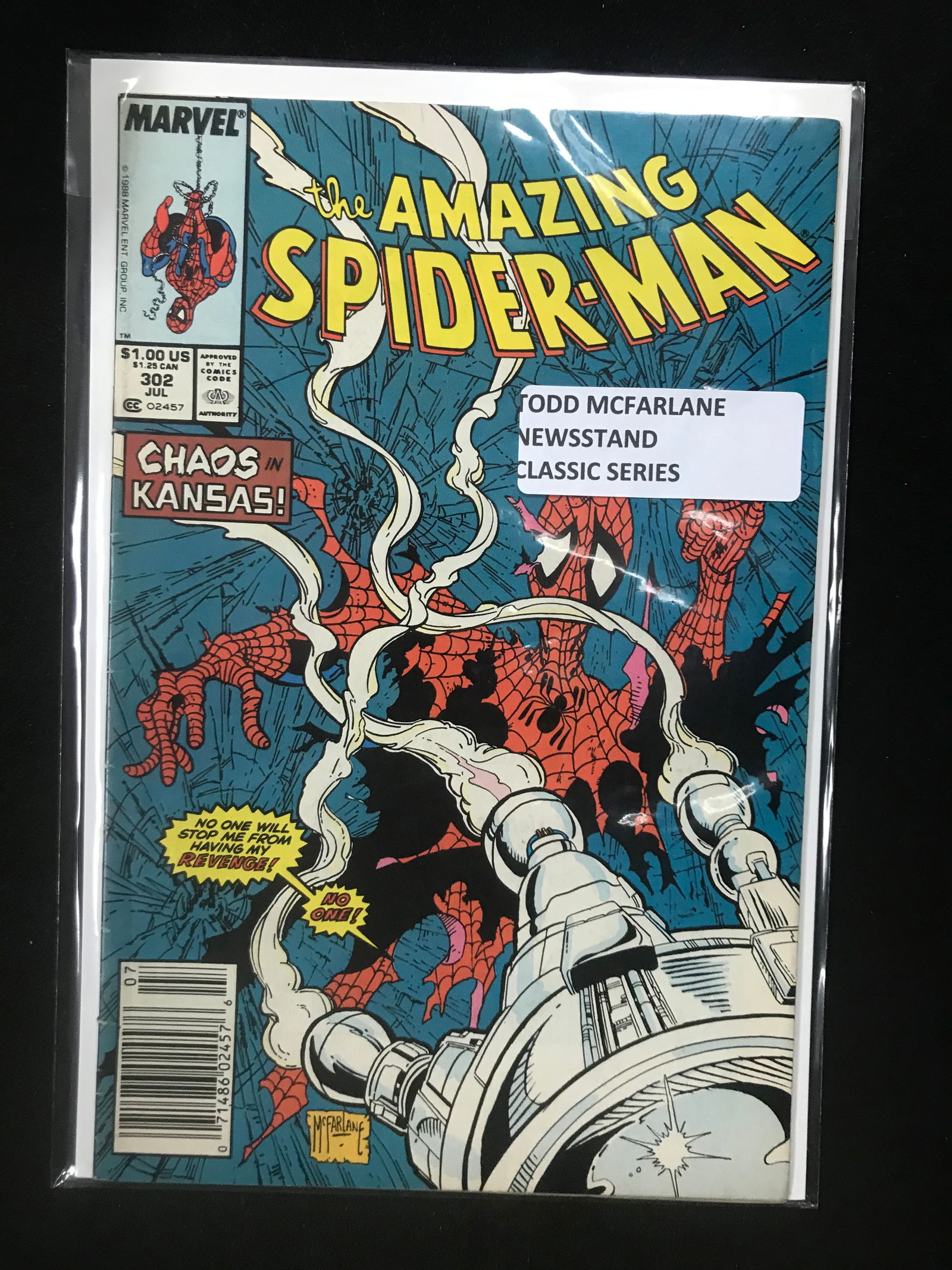 MARVEL COMICS NO.302 THE AMAZING SPIDERMAN (TODD MCFARLANE NEWSSTAND) (1 of 1)