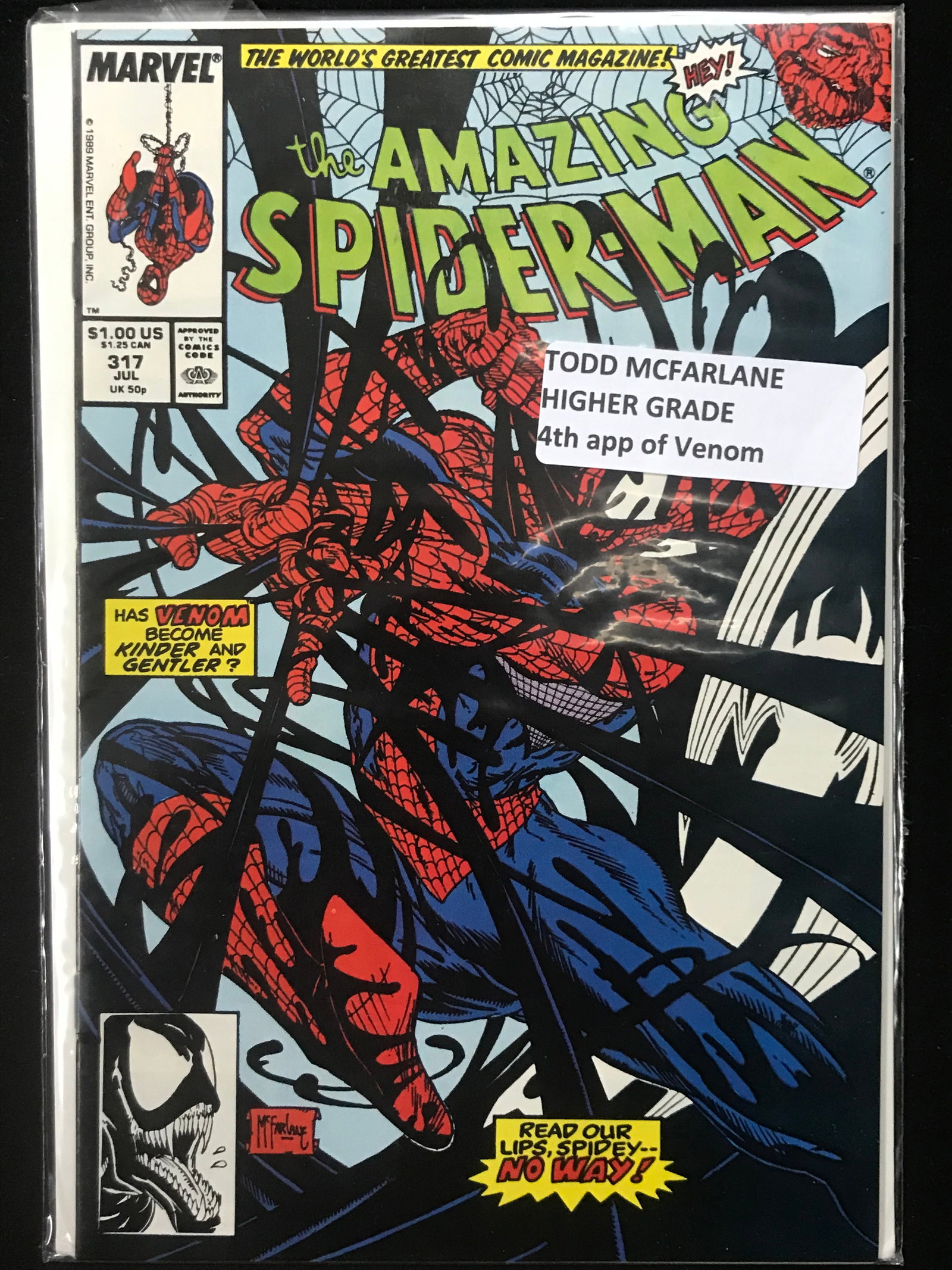 MARVEL COMICS NO.317 THE AMAZING SPIDERMAN (4TH APP VENOM): Prices are in Canadian dollars