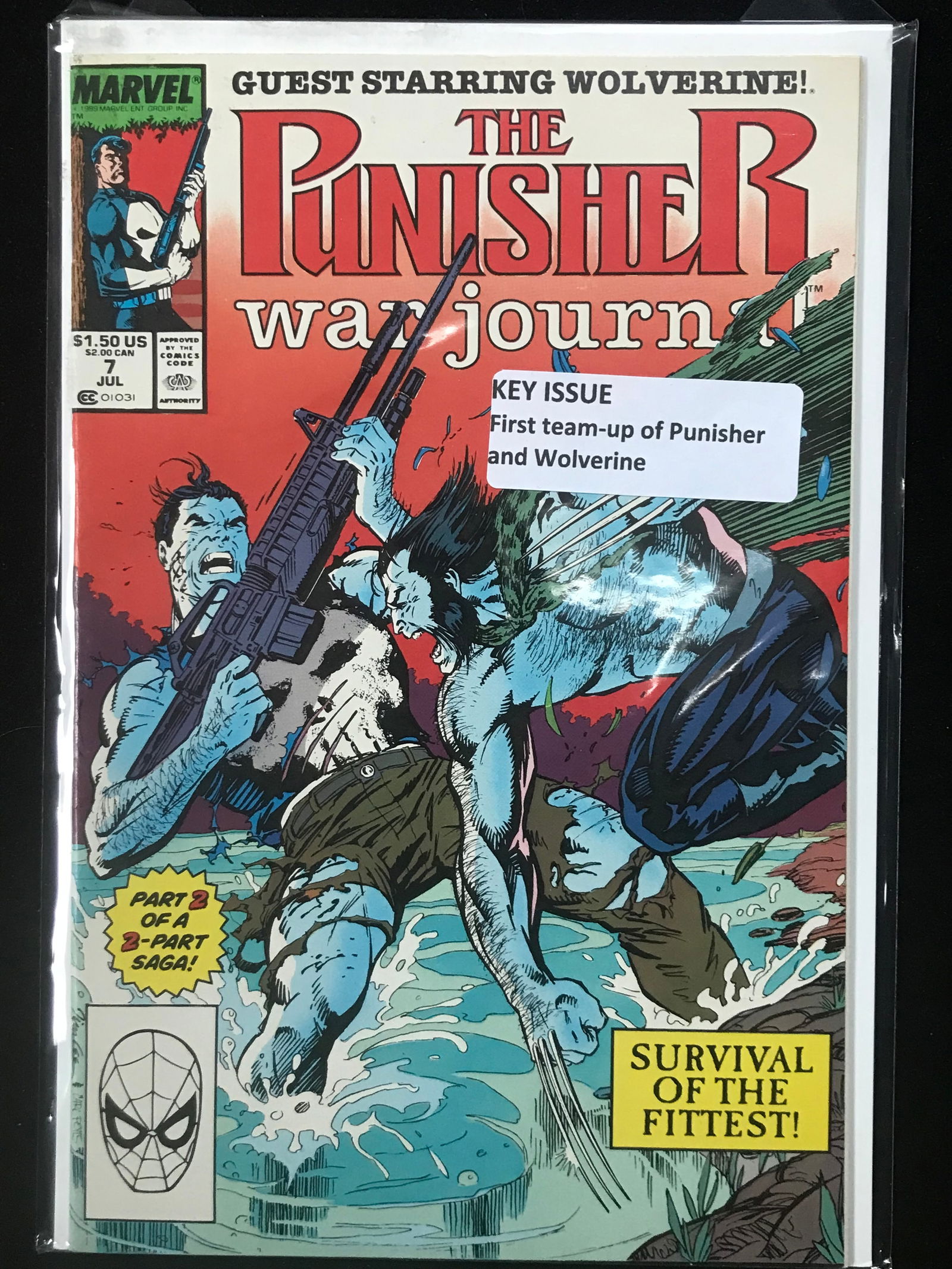 MARVEL COMICS NO.7 THE PUNISHEWR (1ST TEAM UP OF PUNISHER AND WOLVERINE) (1 of 1)