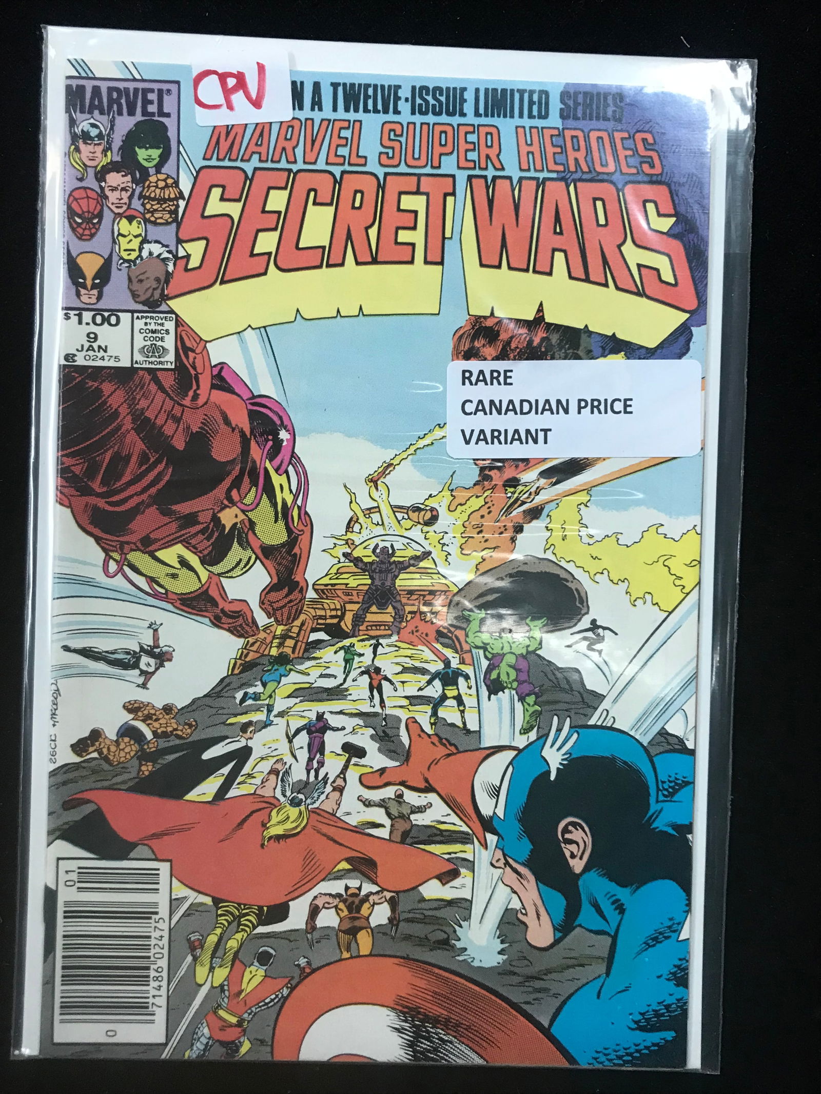 MARVEL COMICS NO.9 SECRET WARS (CANADIAN PRICE VARIANT) (1 of 1)