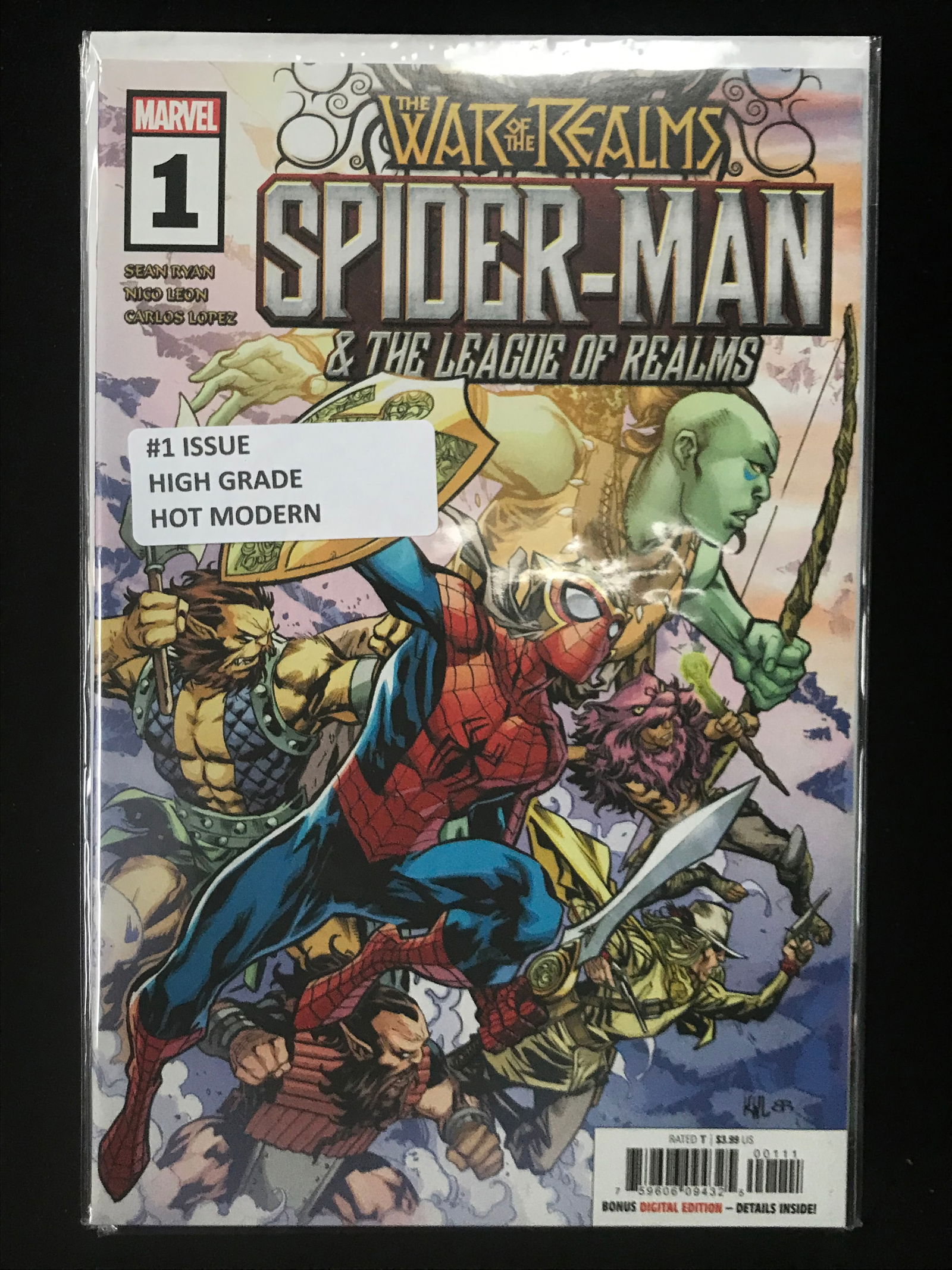 MARVEL COMICS NO.1 THE WAR OF THE REALMS SPIDERMAN (1 of 1)